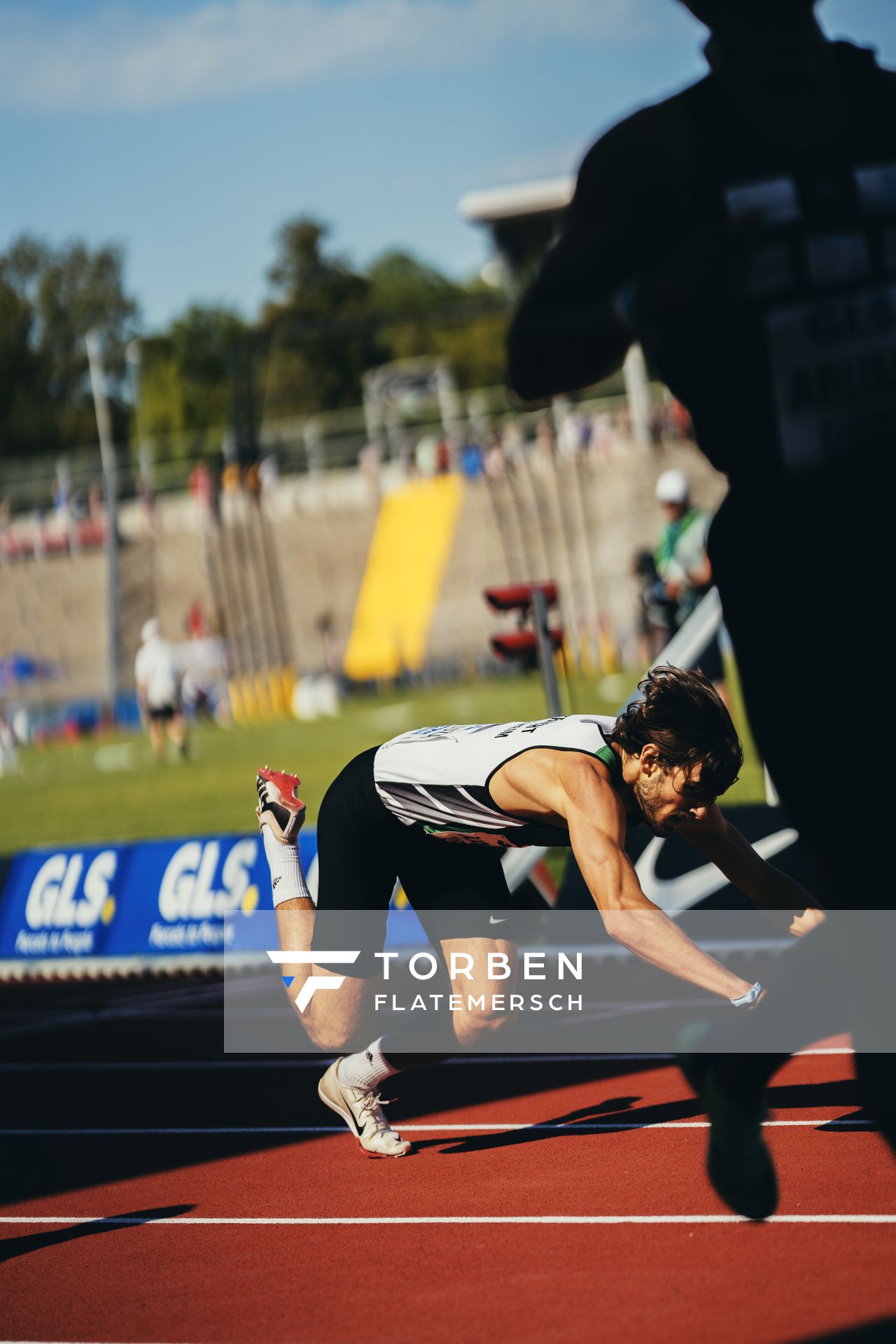 Niclas Jan Kaluza (Eintracht Hildesheim) während der 113. Deutschen Leichtathletik-Meisterschaften am 08.07.2023 im Auestadion in Kassel