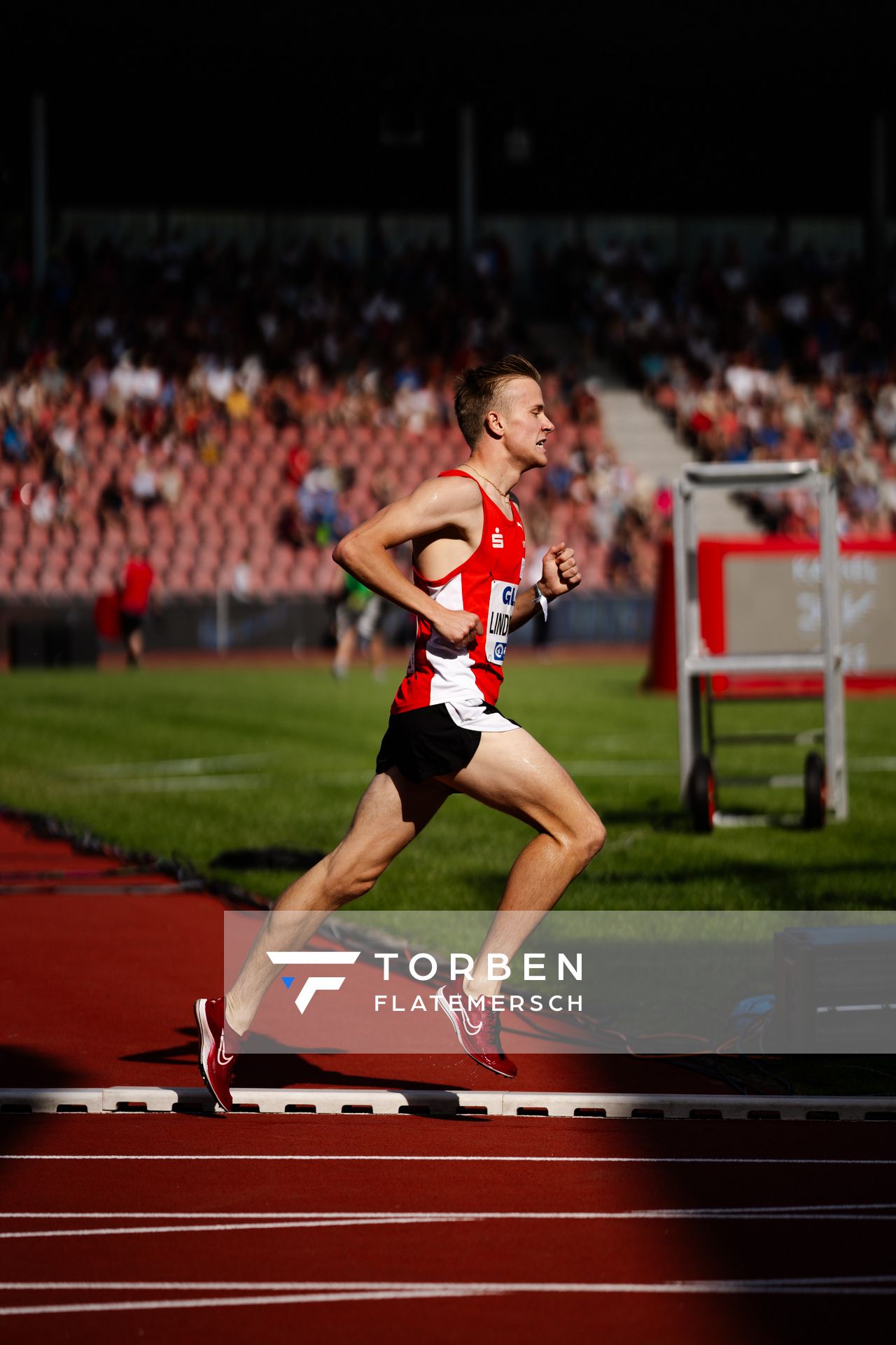 Henrik Lindstrot (LG Olympia Dortmund) während der 113. Deutschen Leichtathletik-Meisterschaften am 08.07.2023 im Auestadion in Kassel