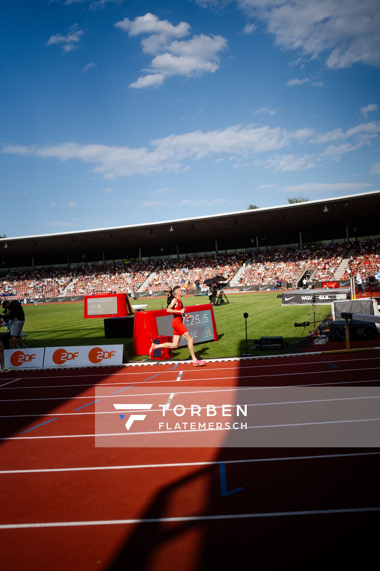 Karl Bebendorf (Dresdner SC 1898) während der 113. Deutschen Leichtathletik-Meisterschaften am 08.07.2023 im Auestadion in Kassel