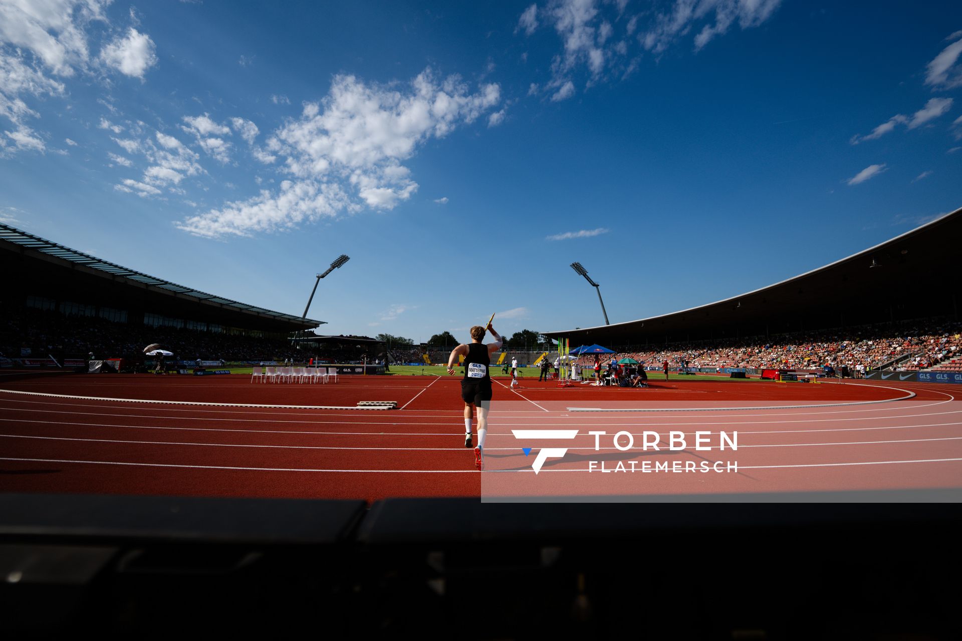 Casimir Matterne (Hannover 96) während der 113. Deutschen Leichtathletik-Meisterschaften am 08.07.2023 im Auestadion in Kassel