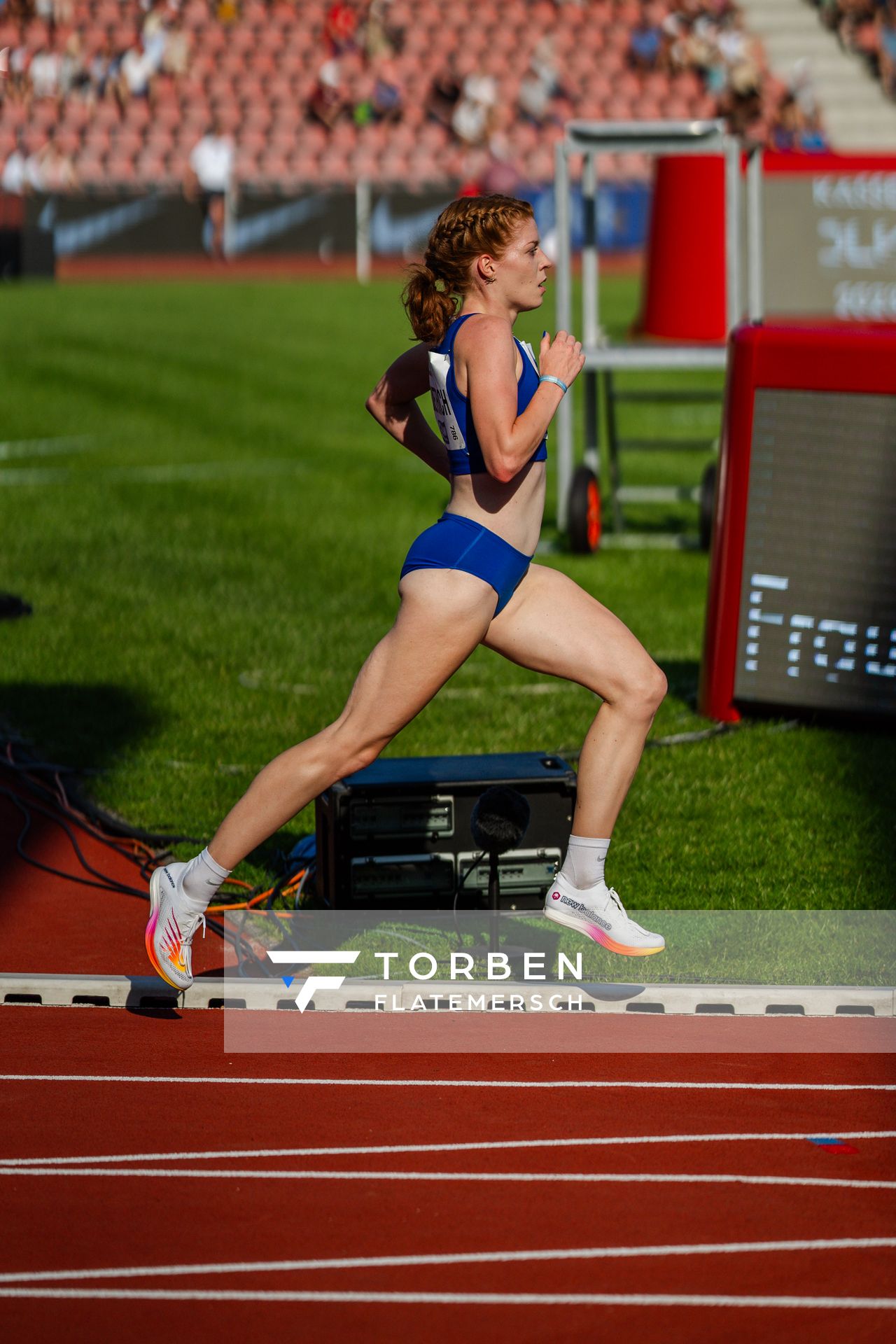 Eva Dieterich (LAV Stadtwerke Tuebingen) während der 113. Deutschen Leichtathletik-Meisterschaften am 08.07.2023 im Auestadion in Kassel