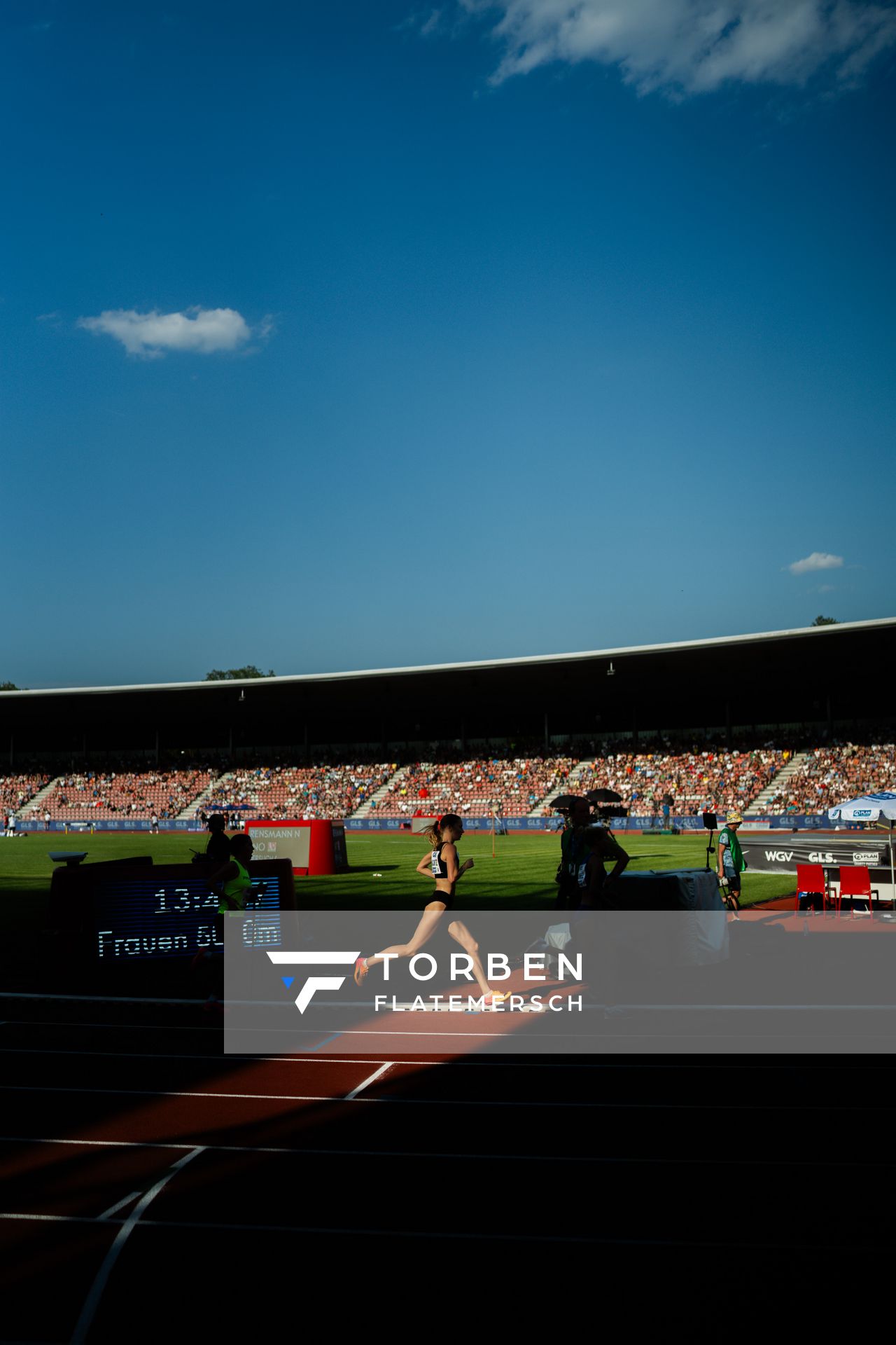 Esther Jacobitz (TK zu Hannover) während der 113. Deutschen Leichtathletik-Meisterschaften am 08.07.2023 im Auestadion in Kassel