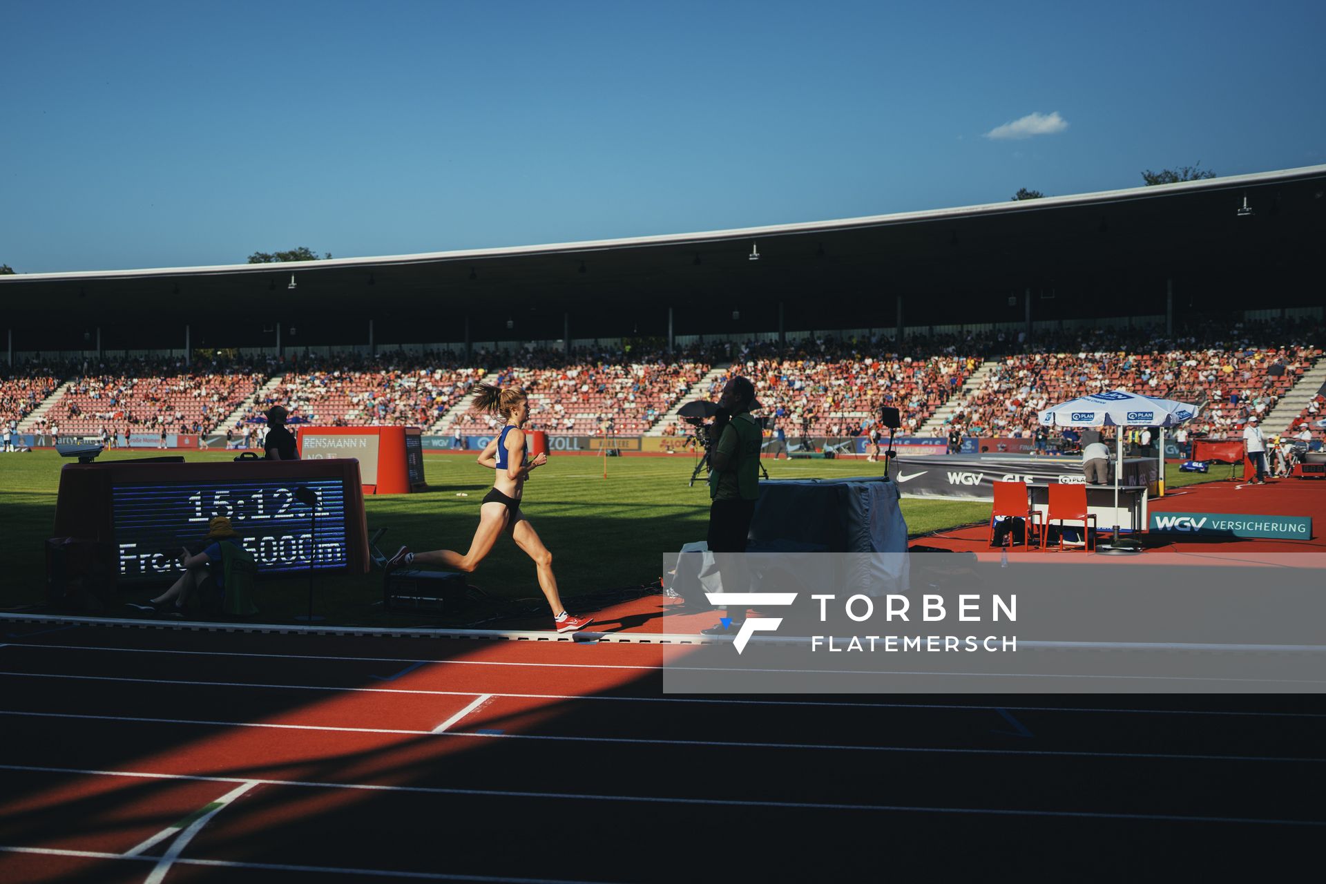 Tabea Themann (Turnerbund Hamburg Eilbeck) während der 113. Deutschen Leichtathletik-Meisterschaften am 08.07.2023 im Auestadion in Kassel