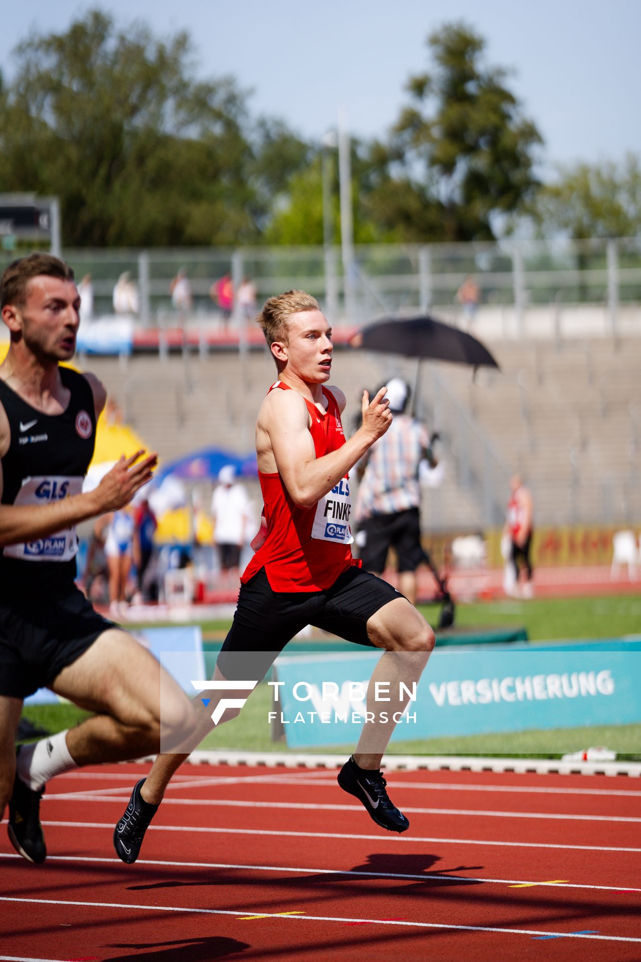 Thorben Finke (SV Sigiltra Soegel) während der 113. Deutschen Leichtathletik-Meisterschaften am 09.07.2023 im Auestadion in Kassel