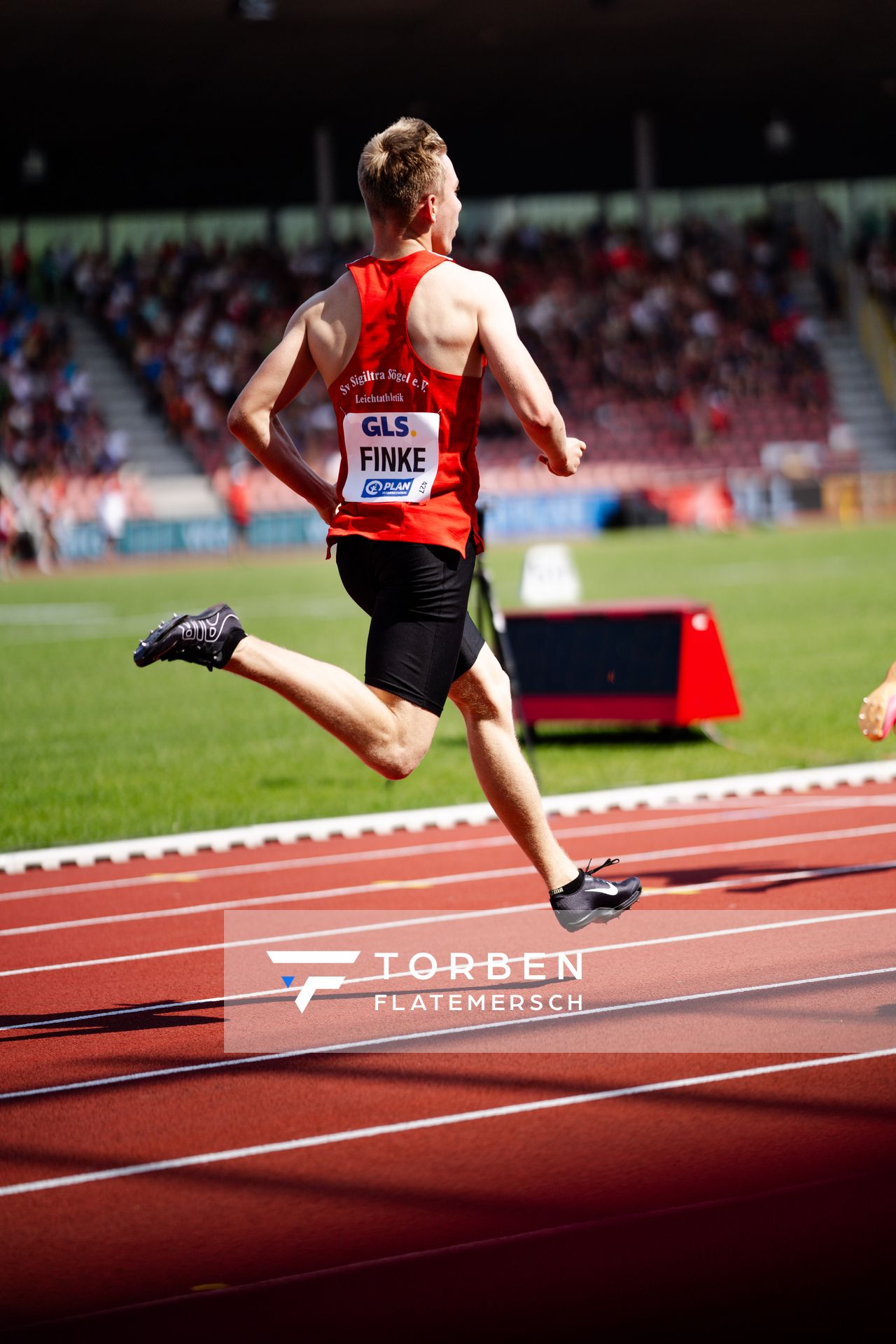 Thorben Finke (SV Sigiltra Soegel) während der 113. Deutschen Leichtathletik-Meisterschaften am 09.07.2023 im Auestadion in Kassel