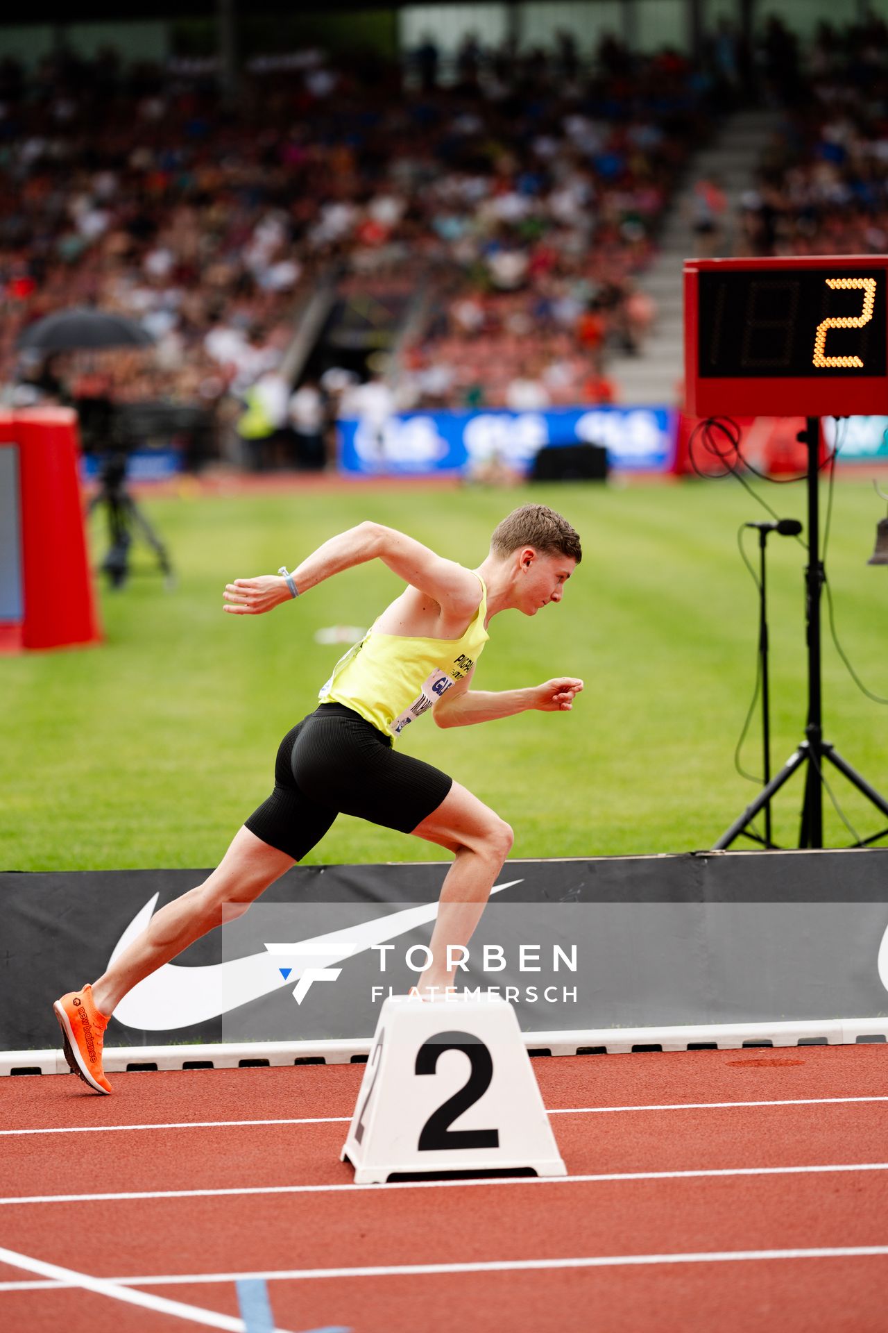 Maximilian Pingpank (Hannover Athletics) während der 113. Deutschen Leichtathletik-Meisterschaften am 09.07.2023 im Auestadion in Kassel