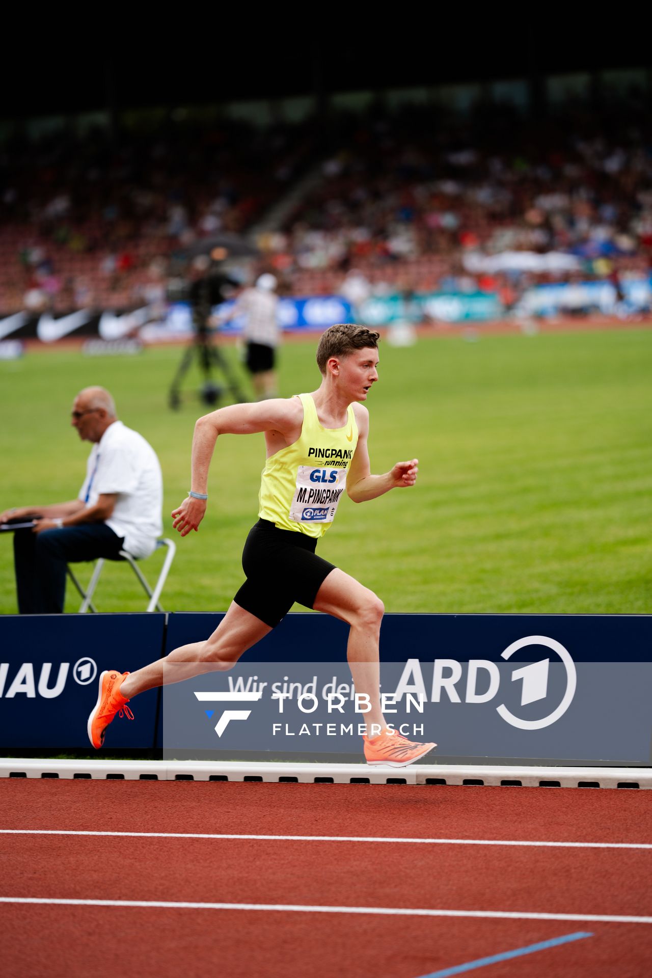 Maximilian Pingpank (Hannover Athletics) während der 113. Deutschen Leichtathletik-Meisterschaften am 09.07.2023 im Auestadion in Kassel