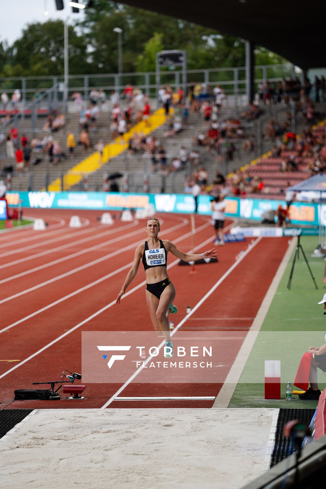 Merle Homeier (LG Goettingen) während der 113. Deutschen Leichtathletik-Meisterschaften am 09.07.2023 im Auestadion in Kassel