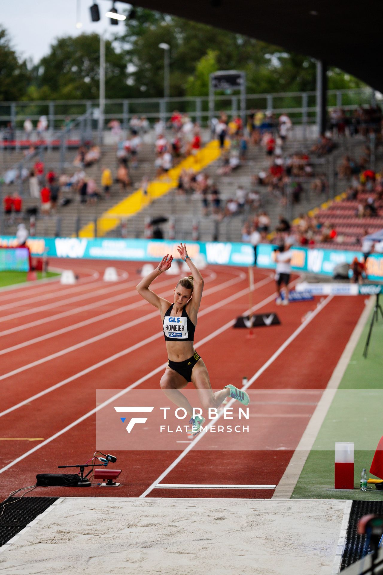 Merle Homeier (LG Goettingen) während der 113. Deutschen Leichtathletik-Meisterschaften am 09.07.2023 im Auestadion in Kassel