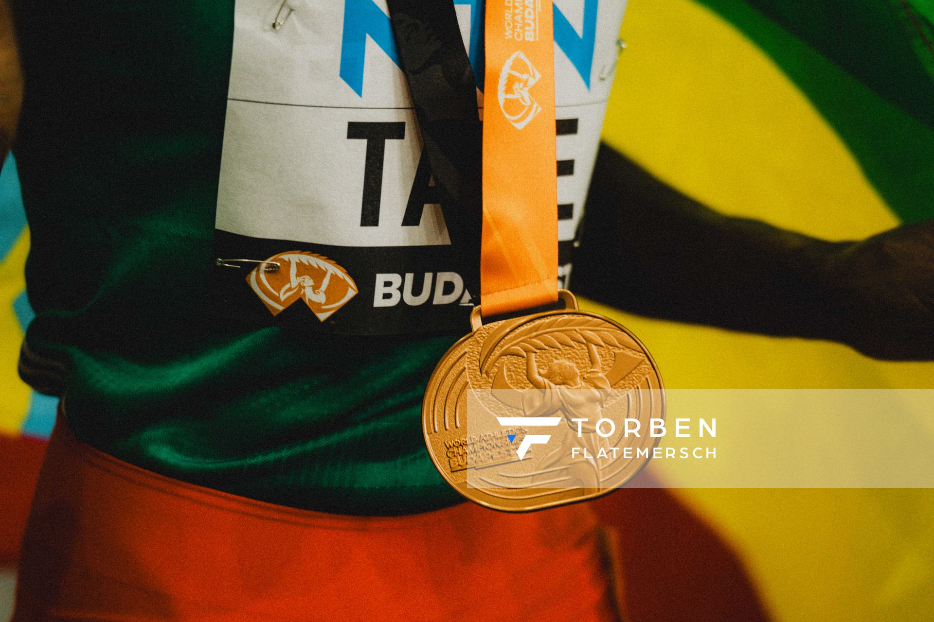 Bronze medal of Ejgayehu Taye (ETH/Ethiopia) during the 5000 Metres during day 1 of the World Athletics Championships Budapest 23 at the National Athletics Centre in Budapest, Hungary on August 19, 2023.