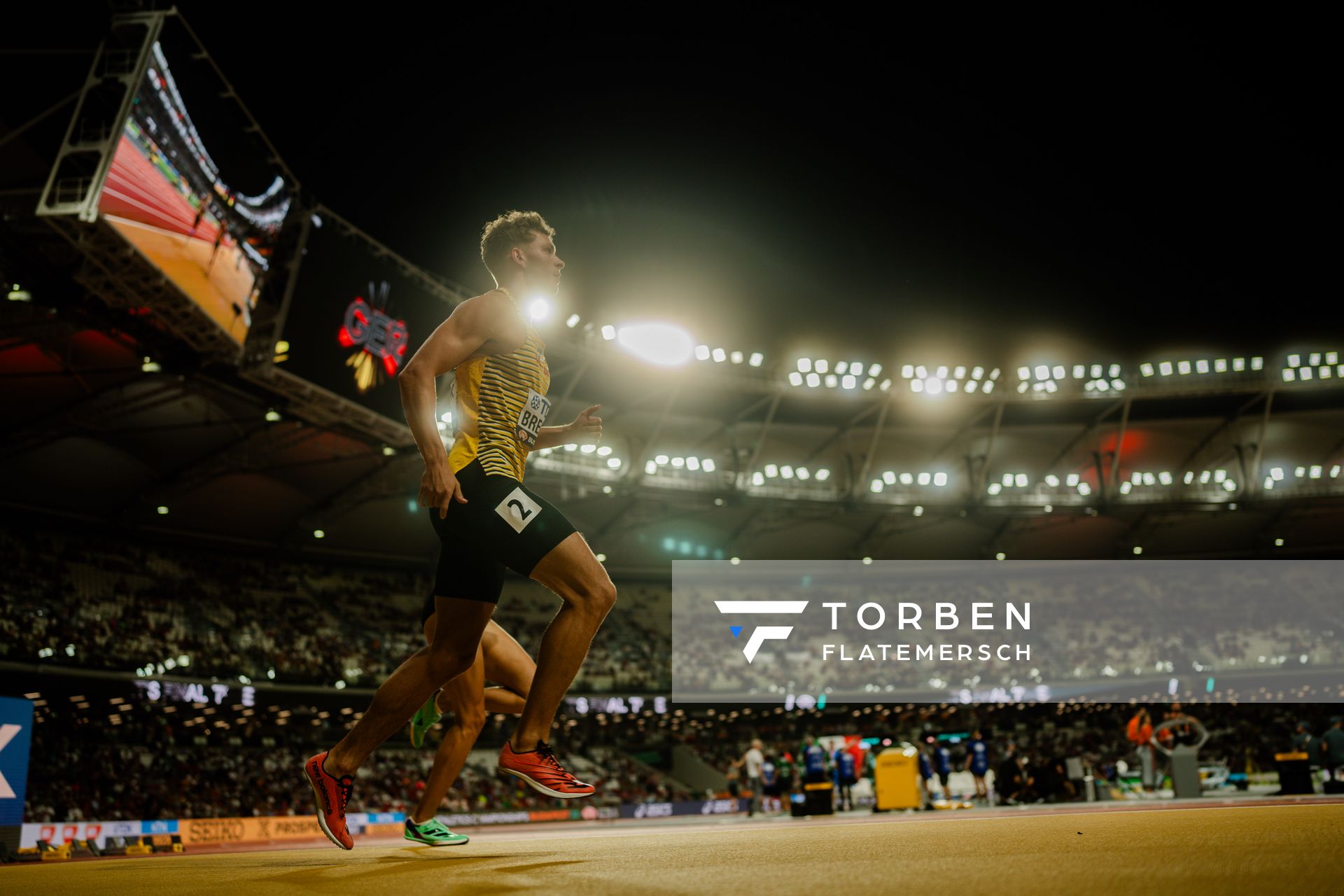 Jean Paul Bredau (GER/Germany) during day 1 of the World Athletics Championships Budapest 23 at the National Athletics Centre in Budapest, Hungary on August 19, 2023.