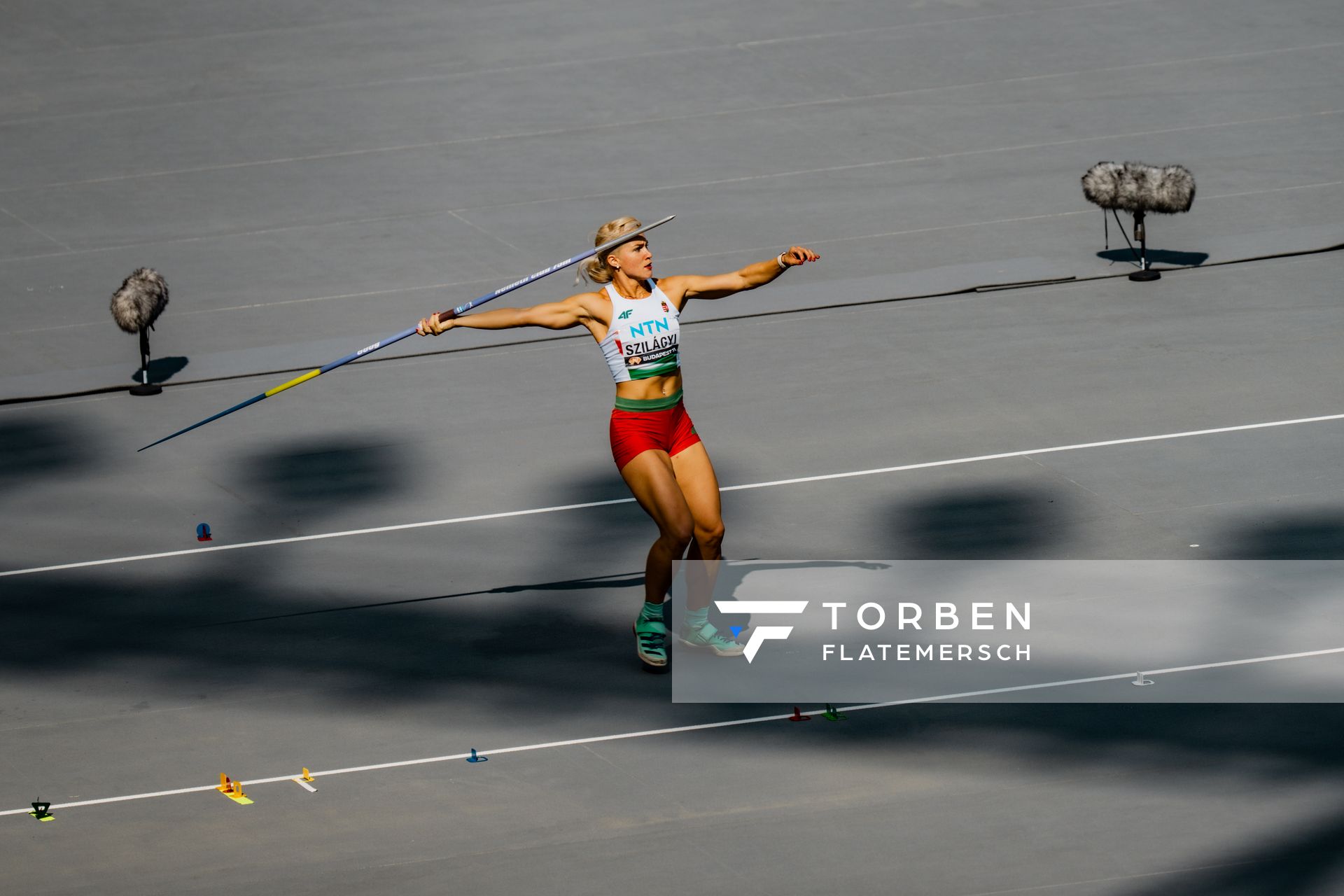 Réka Szilágyi (HUN/Hungary) during the Javelin Throw on Day 5 of the World Athletics Championships Budapest 23 at the National Athletics Centre in Budapest, Hungary on August 23, 2023.