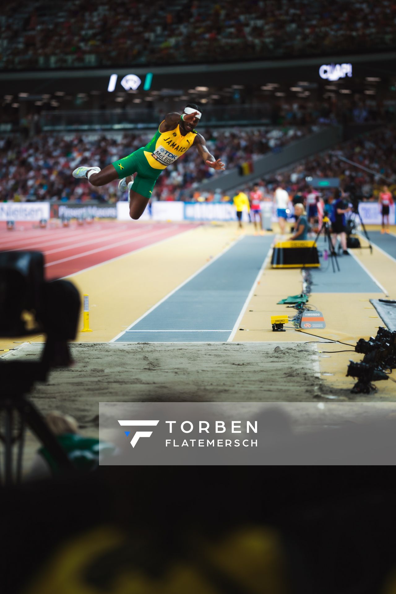 Carey McLeod (Jamaica/JAM) on Day 6 of the World Athletics Championships Budapest 23 at the National Athletics Centre in Budapest, Hungary on August 24, 2023.