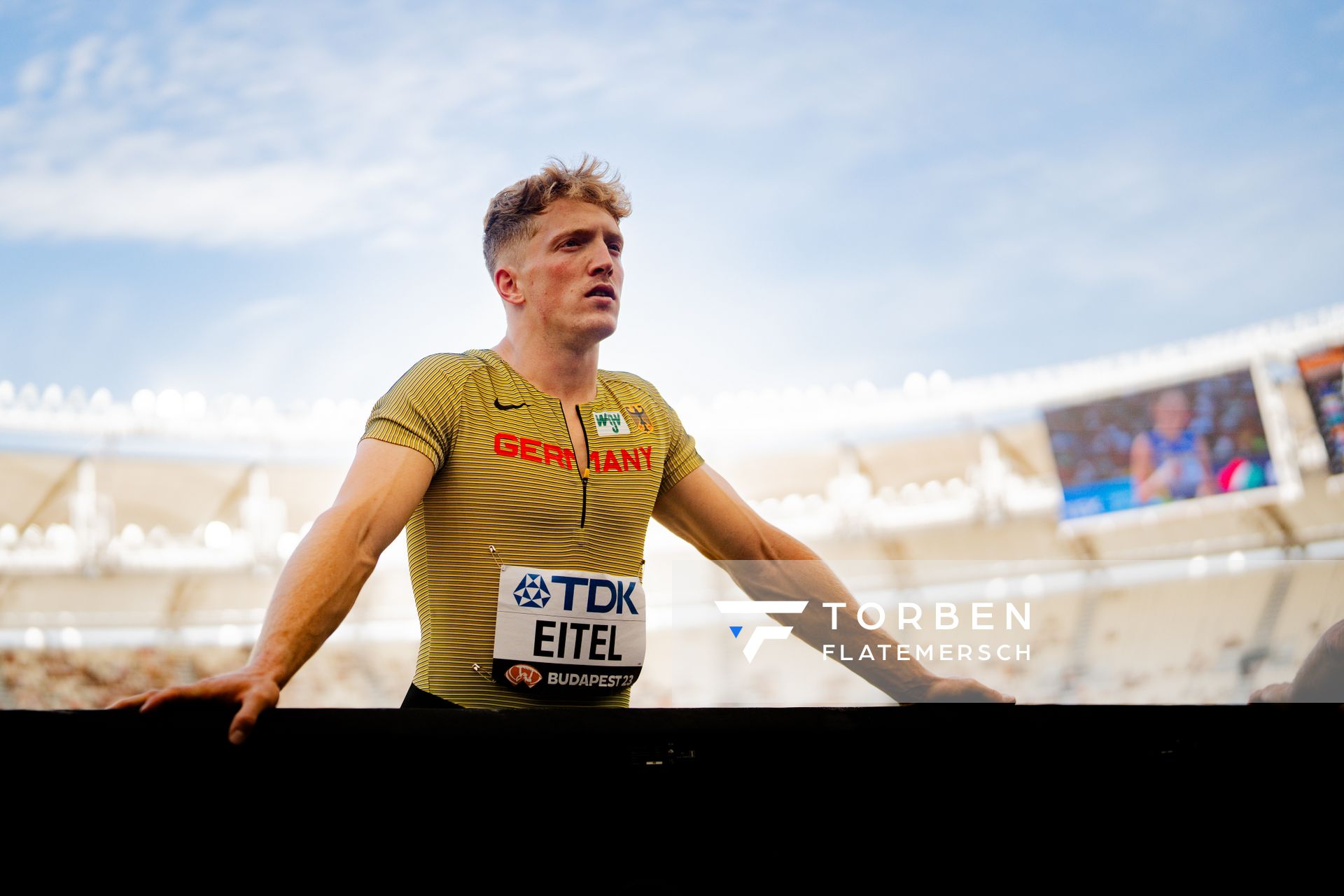 Manuel Eitel (GER/Germany) during the Decathlon Long Jump on Day 6 of the World Athletics Championships Budapest 23 at the National Athletics Centre in Budapest, Hungary on August 24, 2023.