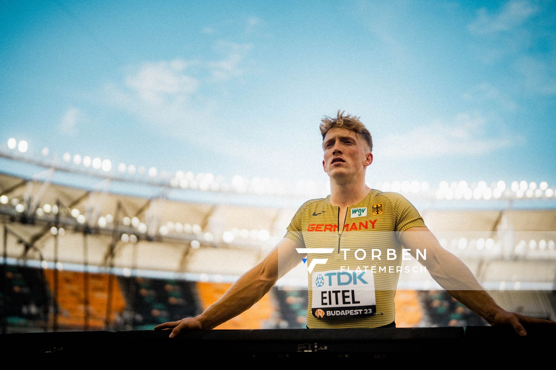 Manuel Eitel (GER/Germany) during the Decathlon on Day 6 of the World Athletics Championships Budapest 23 at the National Athletics Centre in Budapest, Hungary on August 24, 2023.