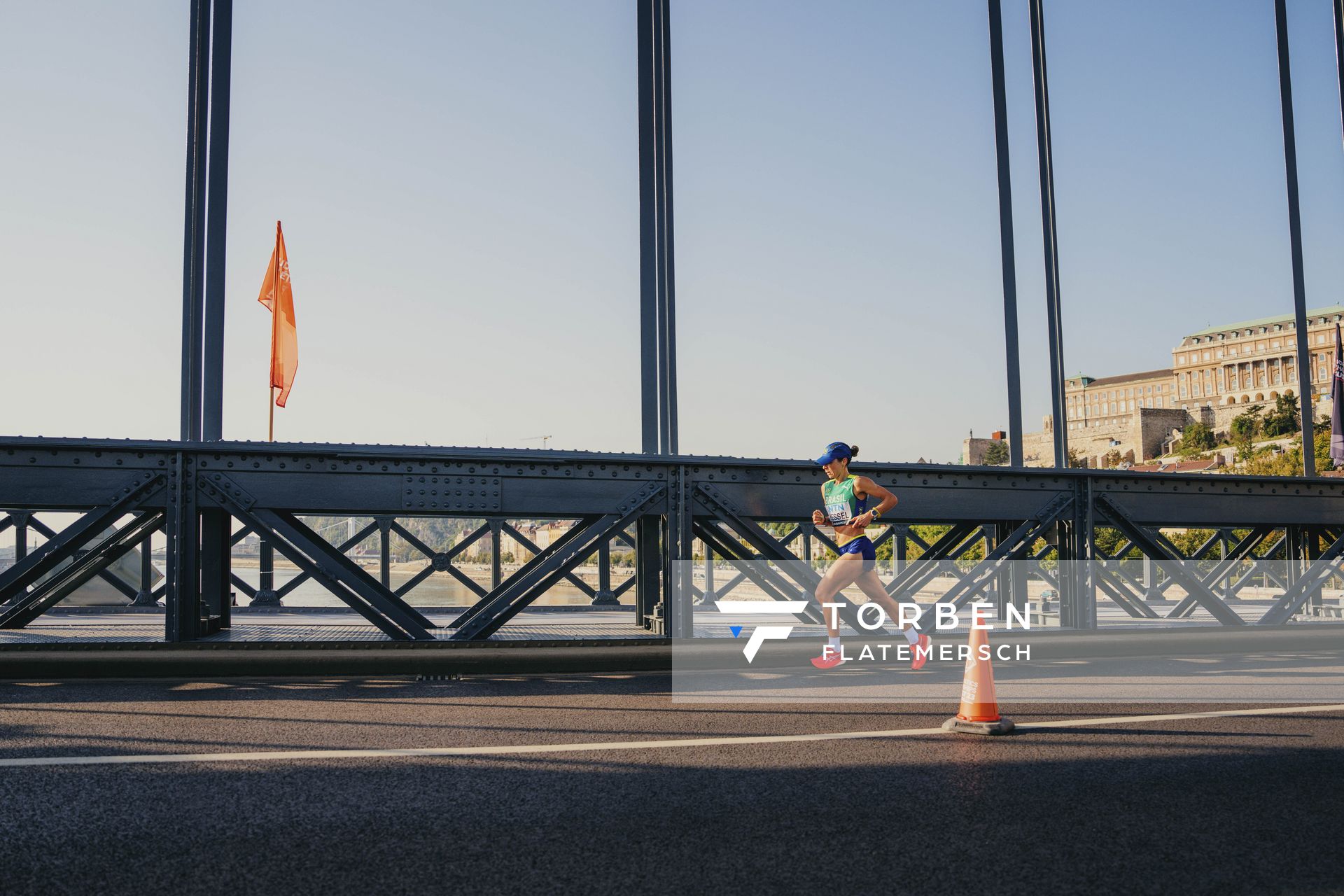 Andreia Hessel (BRA/Brazil) during the Marathon on Day 8 of the World Athletics Championships Budapest 23 at the National Athletics Centre in Budapest, Hungary on August 26, 2023.