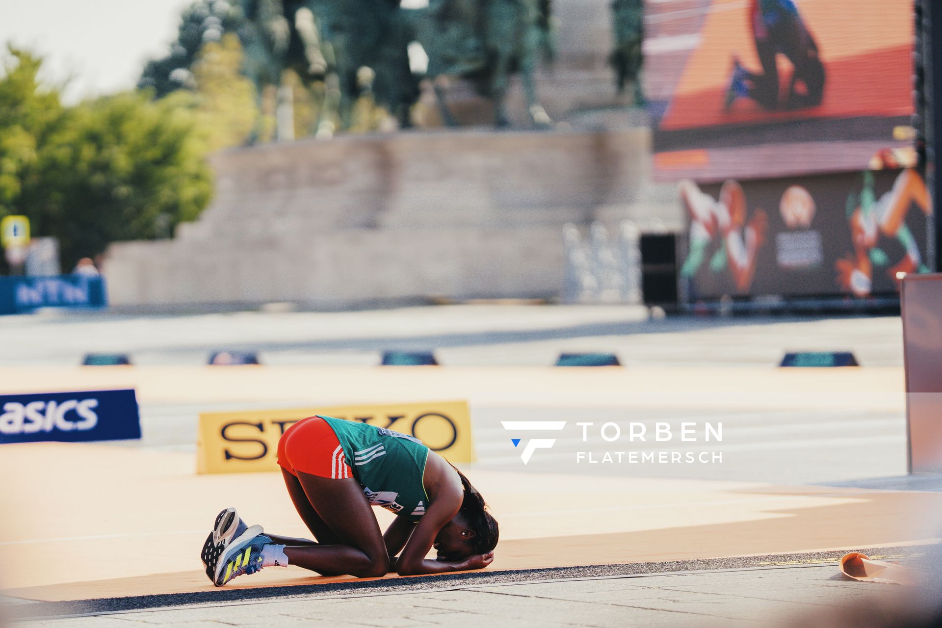 Amane Beriso Shankule (ETH/Ethiopia) on Day 8 of the World Athletics Championships Budapest 23 at the National Athletics Centre in Budapest, Hungary on August 26, 2023.