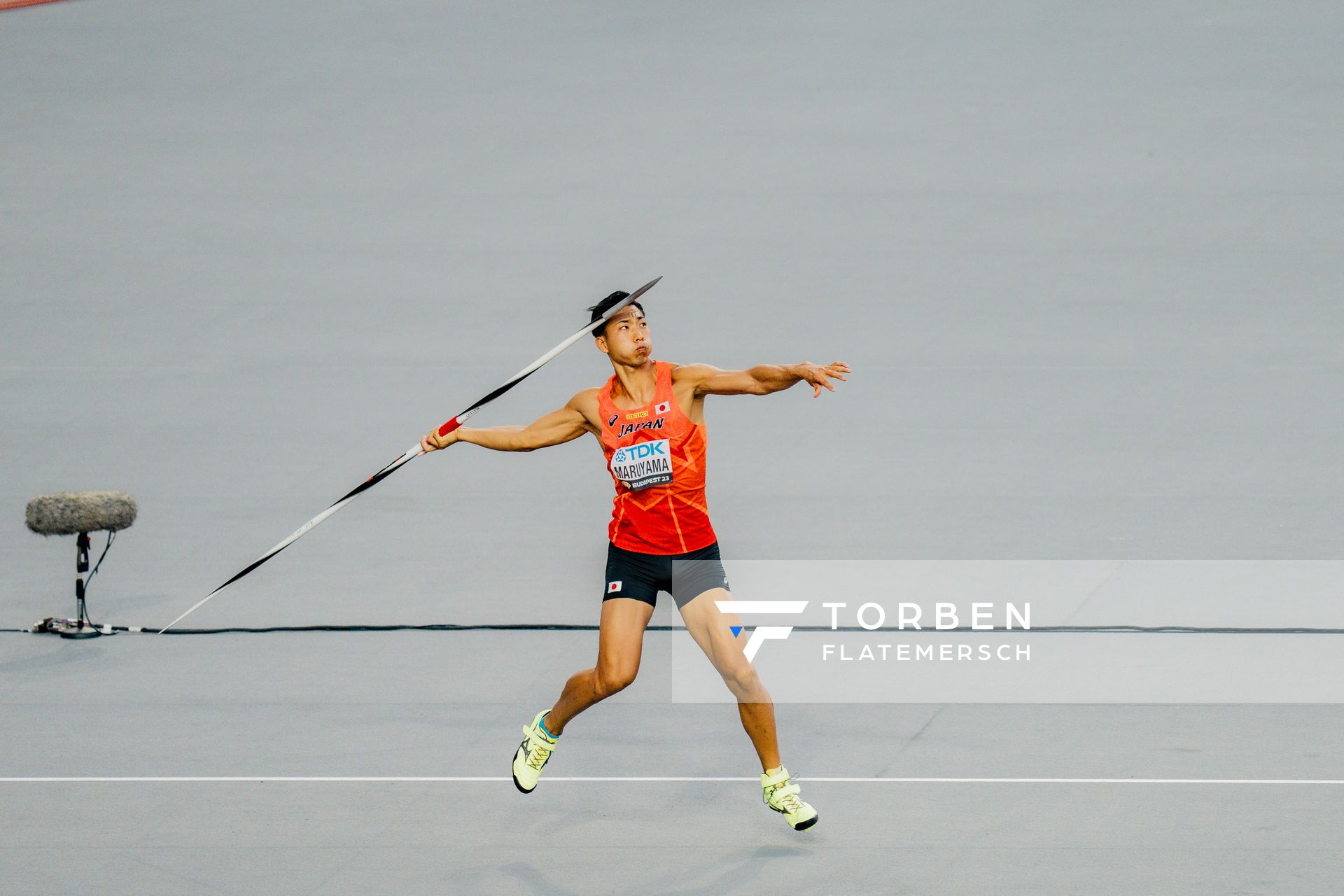 Yuma Maruyama (JPN/Japan) on Day 8 of the World Athletics Championships Budapest 23 at the National Athletics Centre in Budapest, Hungary on August 26, 2023.
