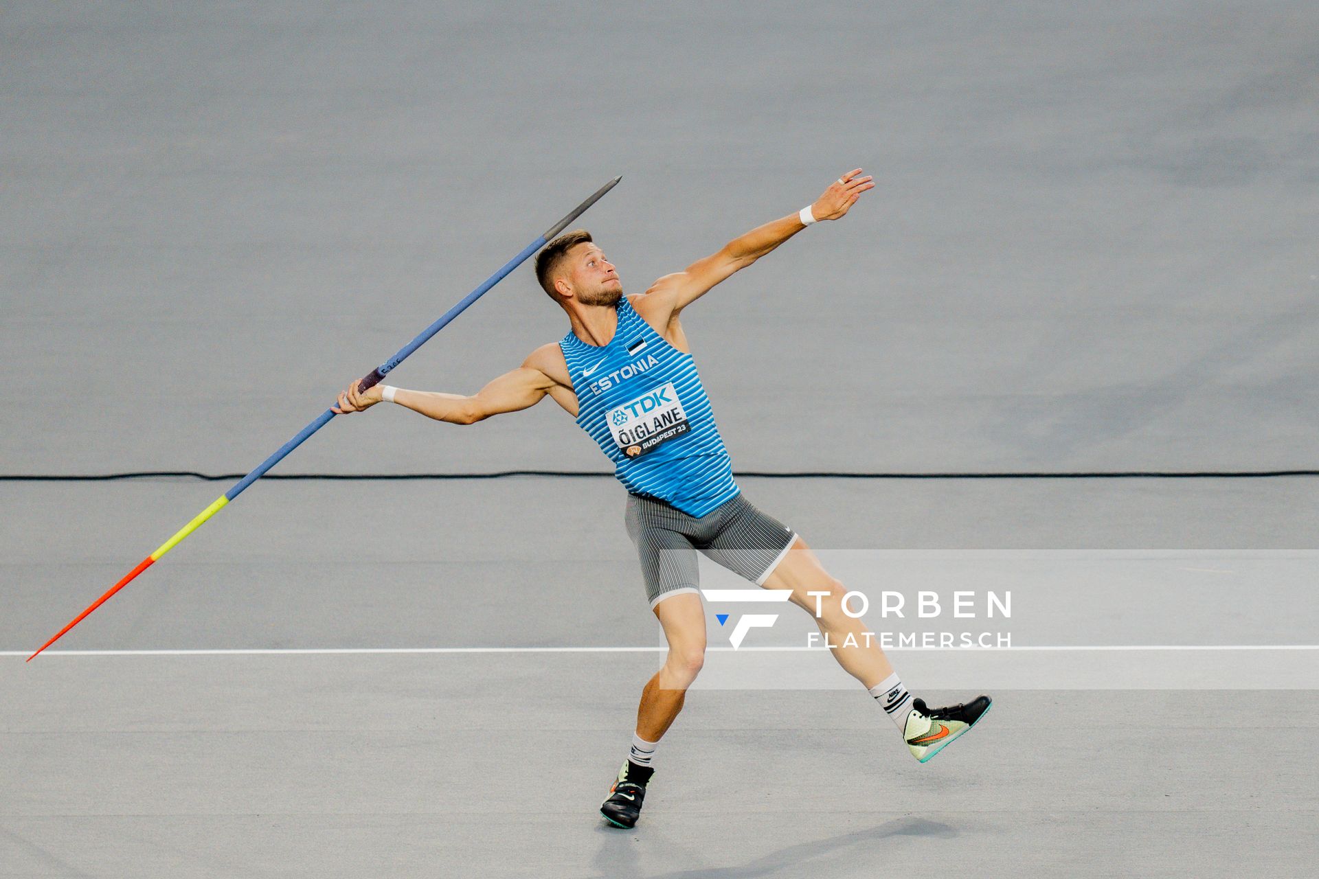 Janek Õiglane (EST/Estonia) on Day 8 of the World Athletics Championships Budapest 23 at the National Athletics Centre in Budapest, Hungary on August 26, 2023.