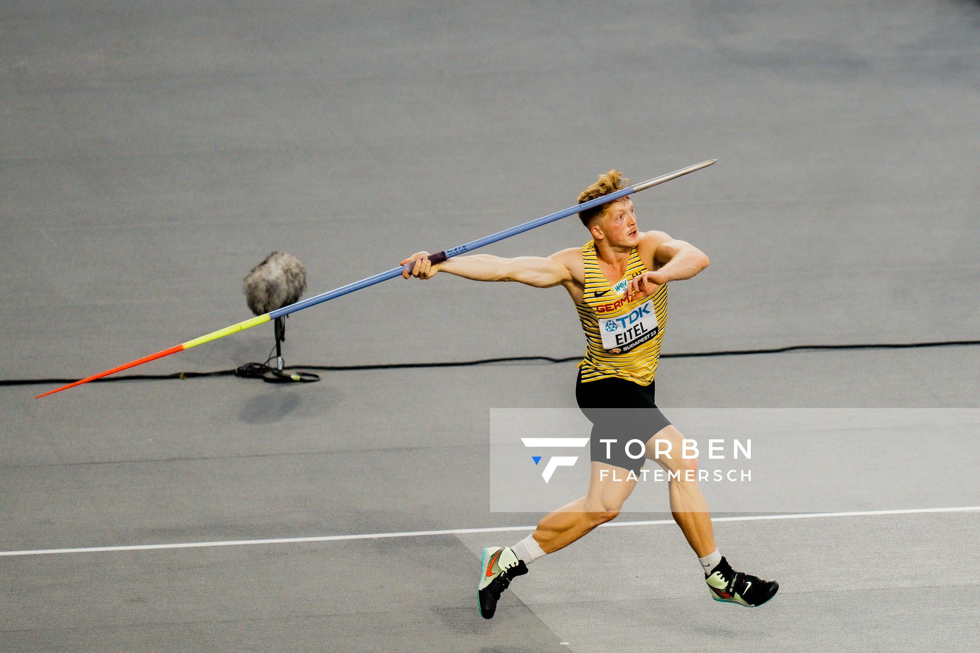 Manuel Eitel (GER/Germany) on Day 8 of the World Athletics Championships Budapest 23 at the National Athletics Centre in Budapest, Hungary on August 26, 2023.
