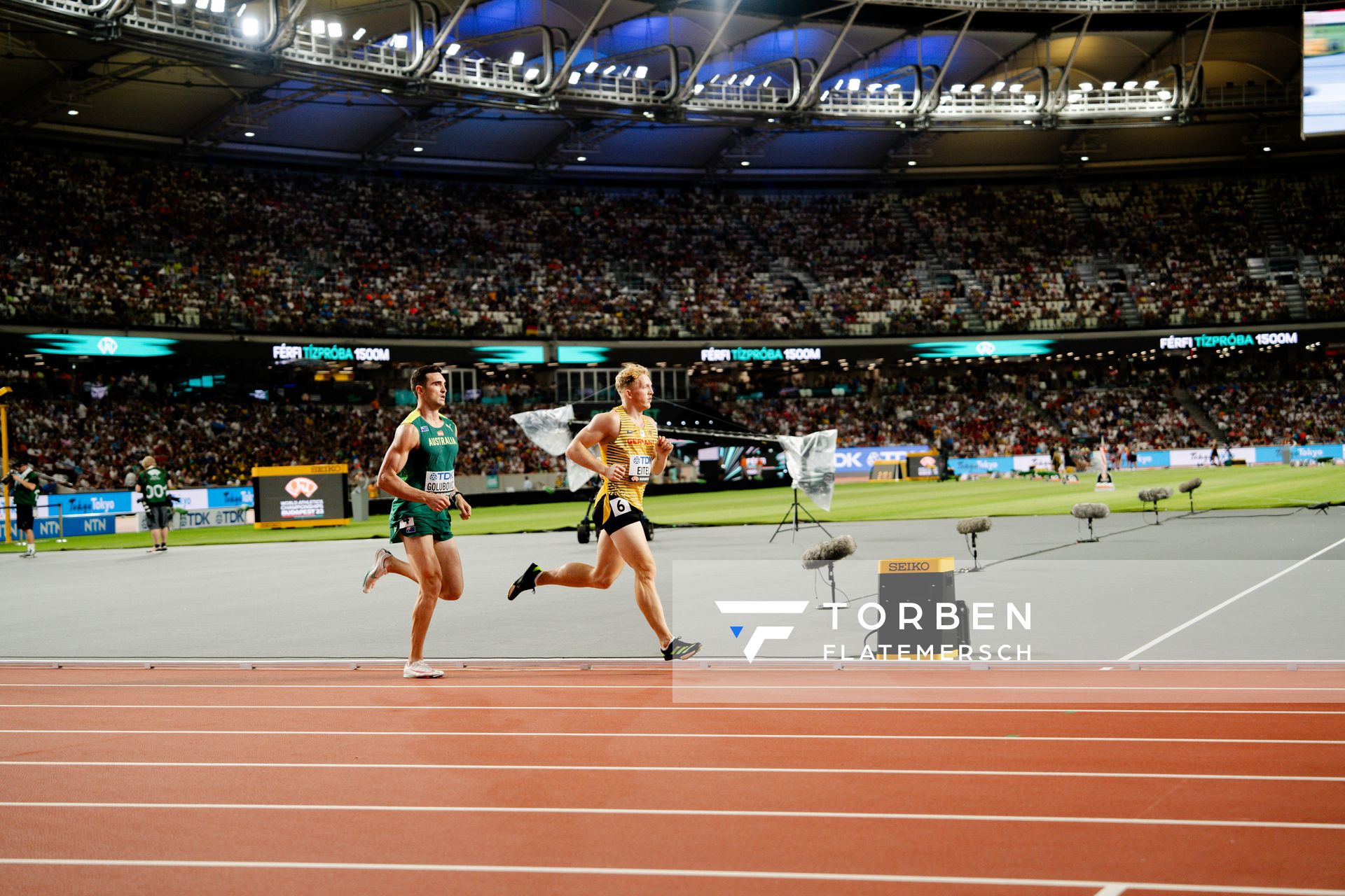Manuel Eitel (GER/Germany) during the Decathlon 1500m on Day 8 of the World Athletics Championships Budapest 23 at the National Athletics Centre in Budapest, Hungary on August 26, 2023.
