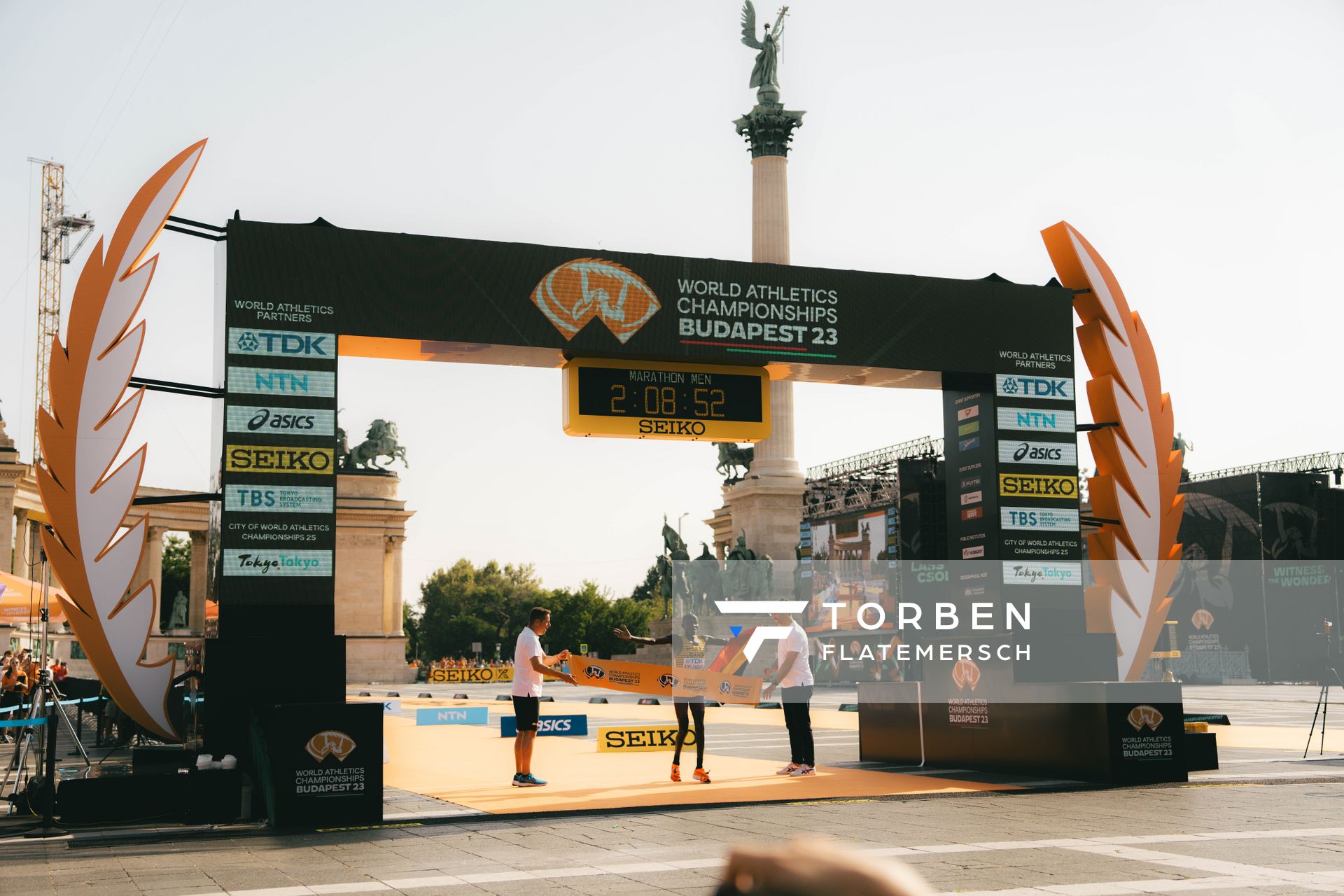 Victor Kiplangat (UGA/Uganda) on Day 9 during the World Athletics Championships Budapest 23 at the National Athletics Centre in Budapest, Hungary on August 27, 2023.