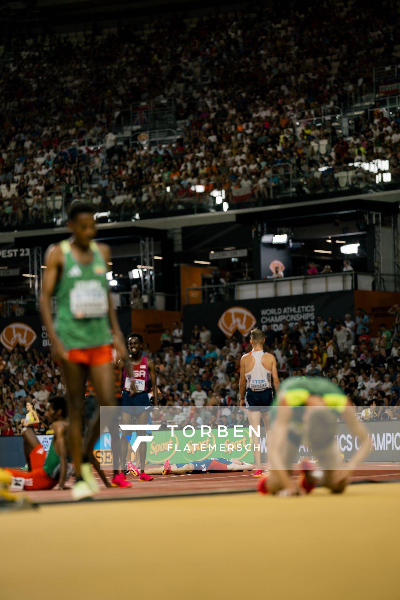 Jimmy Gressier (FRA/France) during the 5000 Metres on Day 9 of the World Athletics Championships Budapest 23 at the National Athletics Centre in Budapest, Hungary on August 27, 2023.