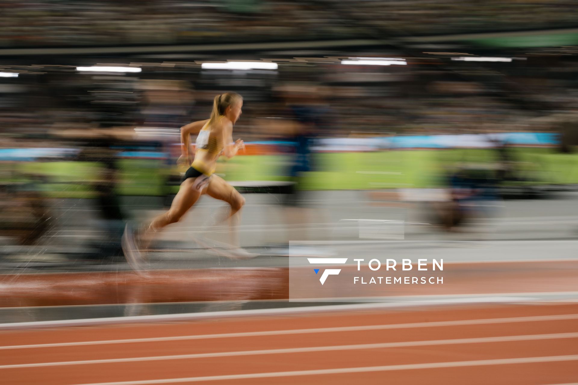 Olivia Gürth (GER/Germany) during the 3000 Metres Steeplechase on Day 9 of the World Athletics Championships Budapest 23 at the National Athletics Centre in Budapest, Hungary on August 27, 2023.