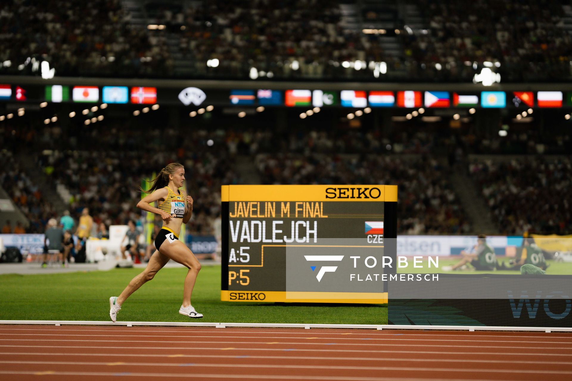 Olivia Gürth (GER/Germany) during the 3000 Metres Steeplechase on Day 9 of the World Athletics Championships Budapest 23 at the National Athletics Centre in Budapest, Hungary on August 27, 2023.