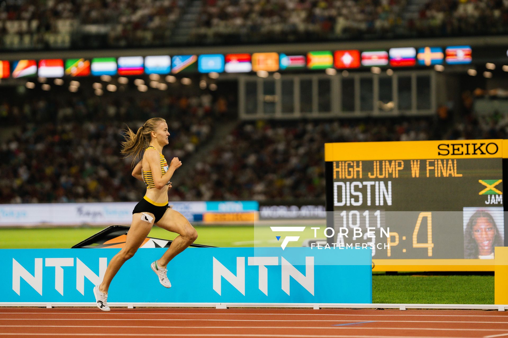 Olivia Gürth (GER/Germany) during the 3000 Metres Steeplechase on Day 9 of the World Athletics Championships Budapest 23 at the National Athletics Centre in Budapest, Hungary on August 27, 2023.