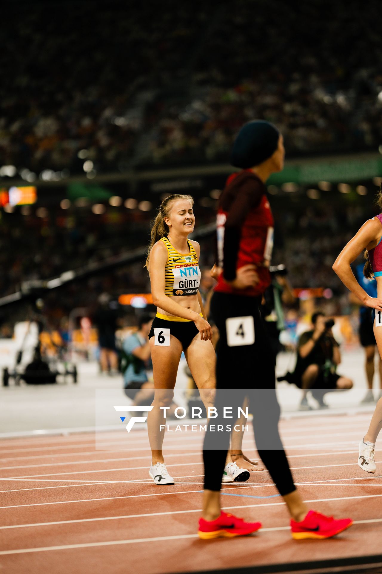 Olivia Gürth (GER/Germany) during the 3000 Metres Steeplechase on Day 9 of the World Athletics Championships Budapest 23 at the National Athletics Centre in Budapest, Hungary on August 27, 2023.