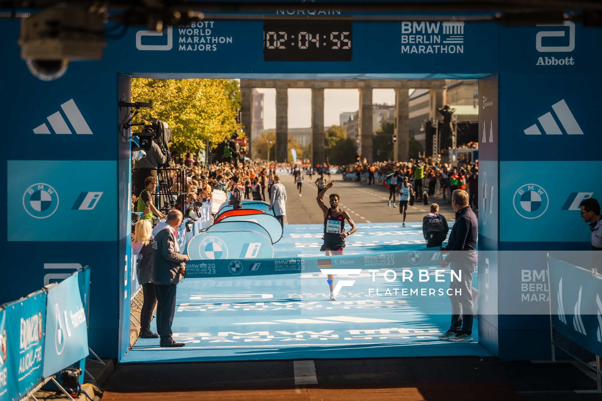 Amanal Petros (GER/Germany) am 24.09.2023 beim Berlin Marathon in Berlin