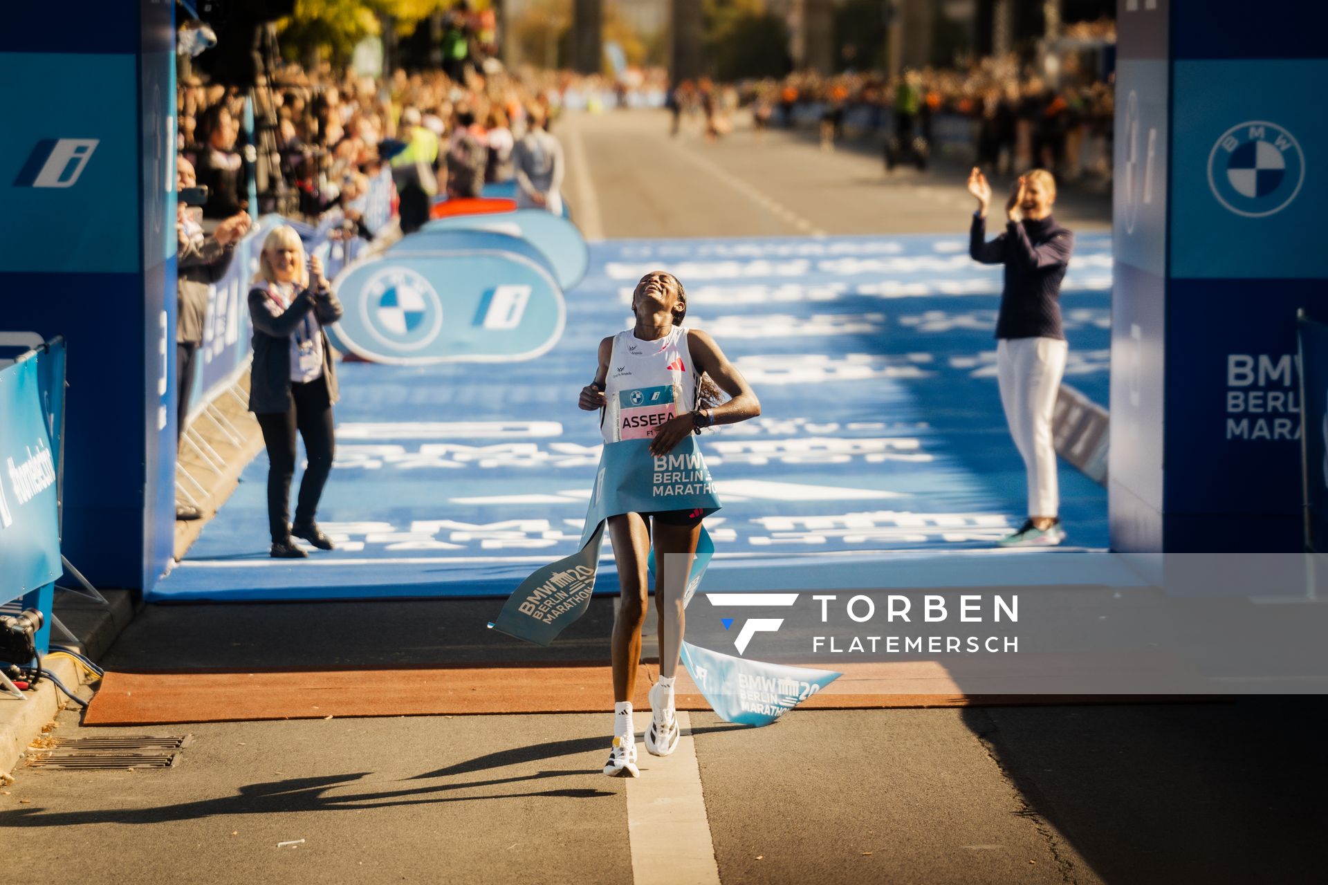 Tigst Assefa (ETH/Ethiopia) am 24.09.2023 beim Berlin Marathon in Berlin