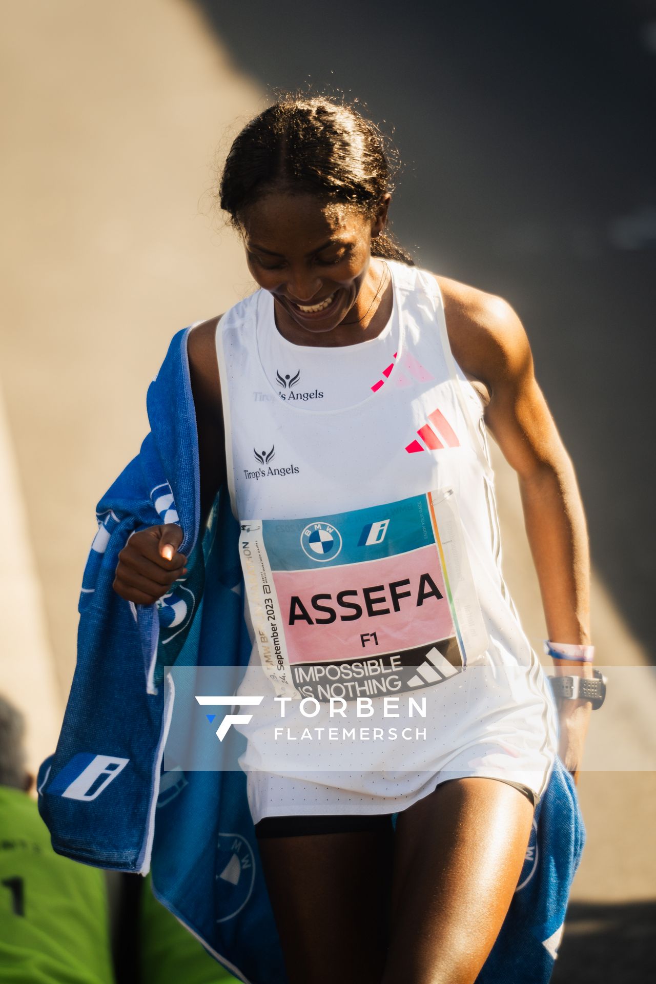 Tigst Assefa (ETH/Ethiopia) am 24.09.2023 beim Berlin Marathon in Berlin