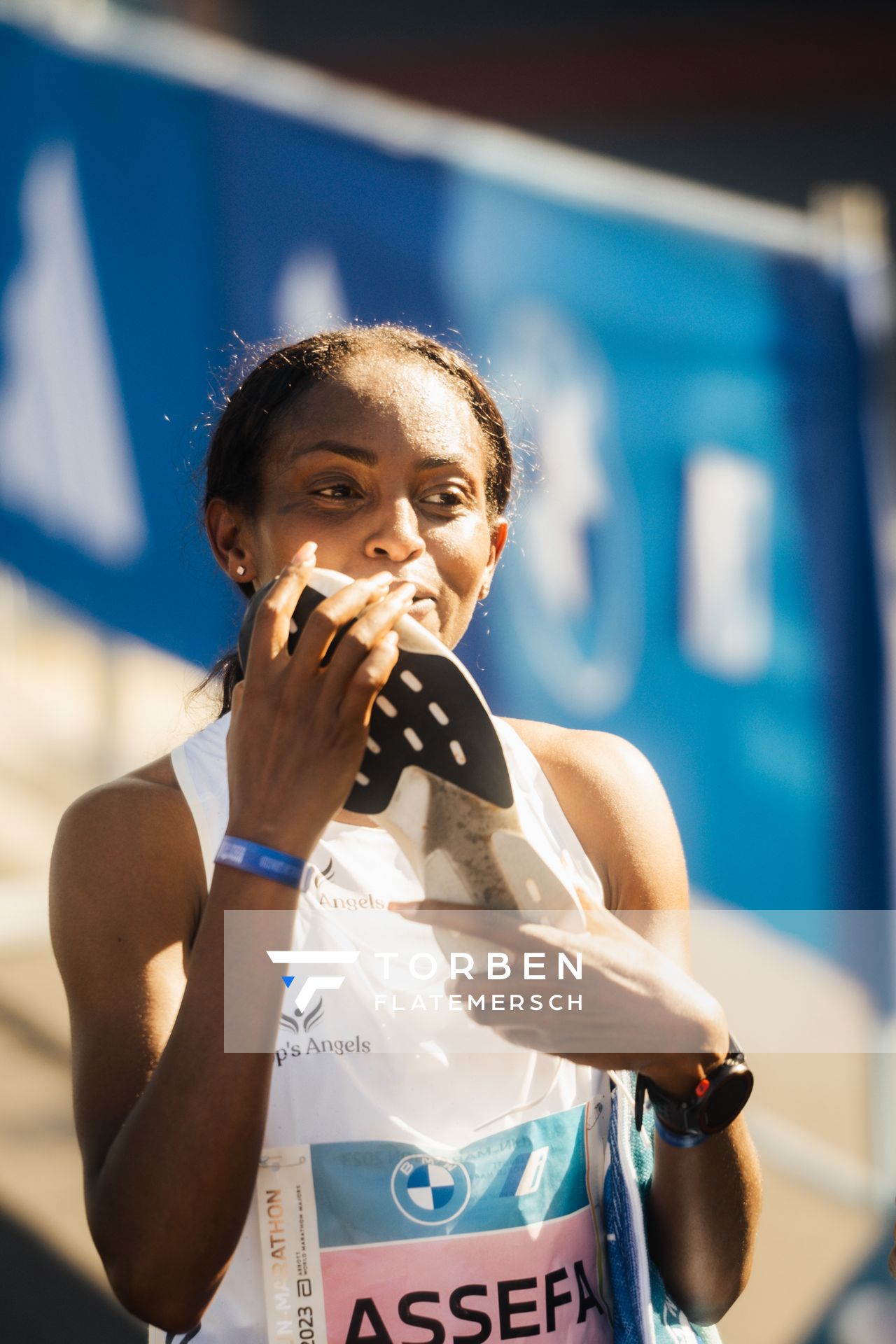 Tigst Assefa (ETH/Ethiopia) am 24.09.2023 beim Berlin Marathon in Berlin