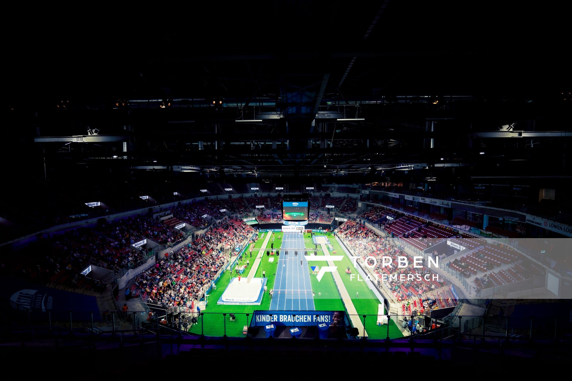 Der PSD Bank Dome beim 4. ISTAF INDOOR Düsseldorf am 04.02.2024 im PSD Bank Dome in Düsseldorf