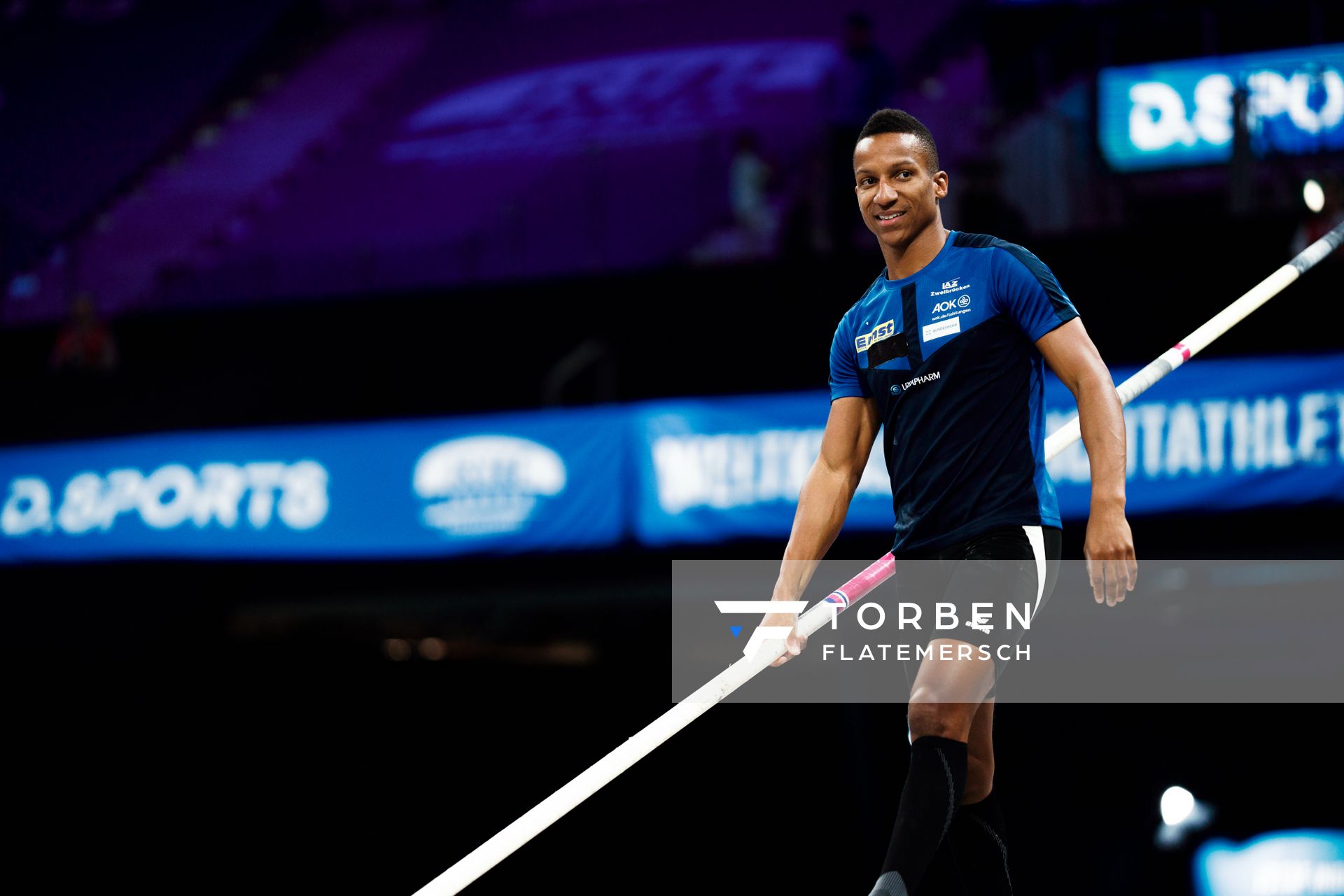 Raphael Holzdeppe (GER/LAZ Zweibrücken) beim 4. ISTAF INDOOR Düsseldorf am 04.02.2024 im PSD Bank Dome in Düsseldorf