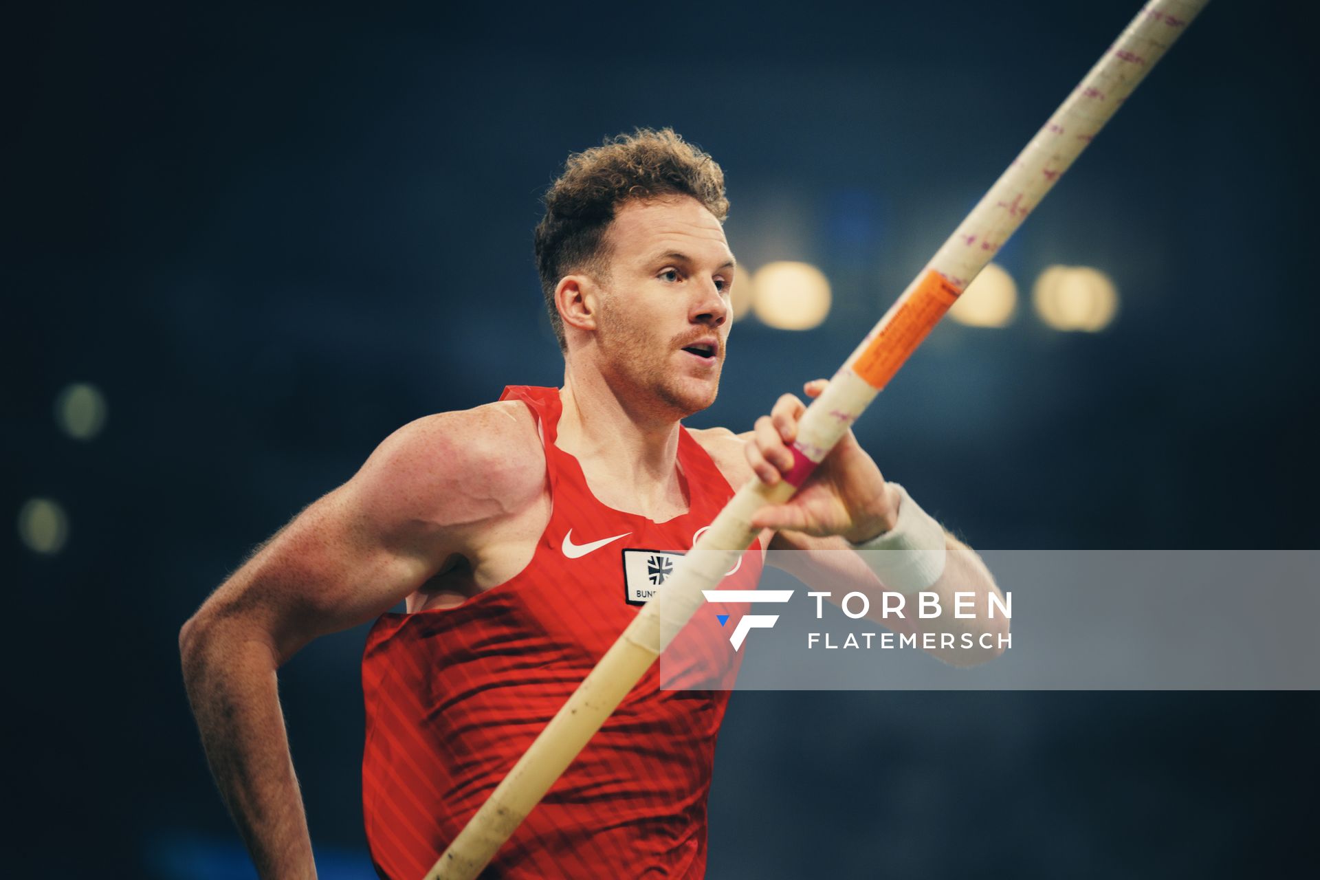 Torben Blech (GER/TSV Bayer 04 Leverkusen) beim 4. ISTAF INDOOR Düsseldorf am 04.02.2024 im PSD Bank Dome in Düsseldorf