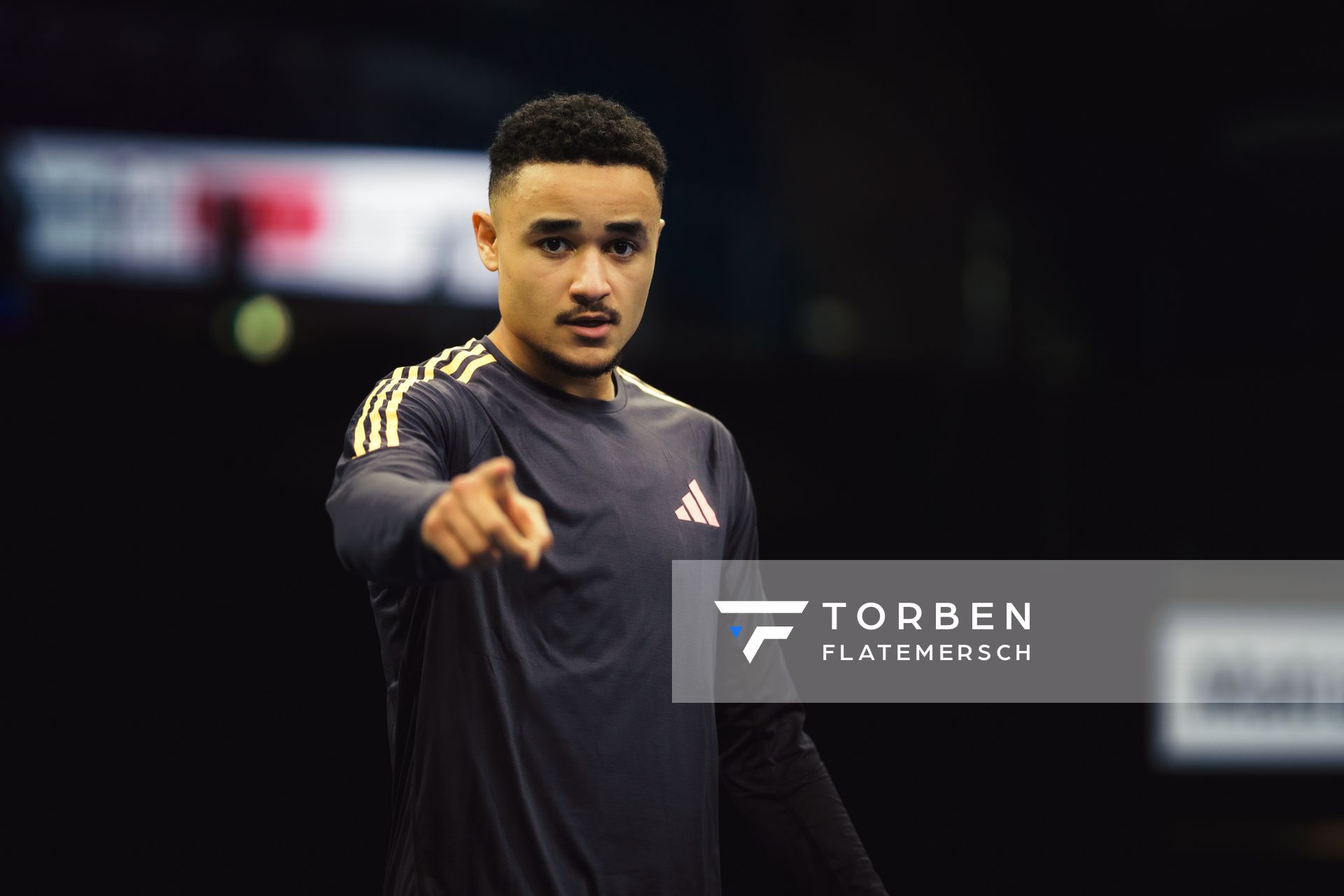 Manuel Mordi (GER/Hamburger SV GER) beim 4. ISTAF INDOOR Düsseldorf am 04.02.2024 im PSD Bank Dome in Düsseldorf