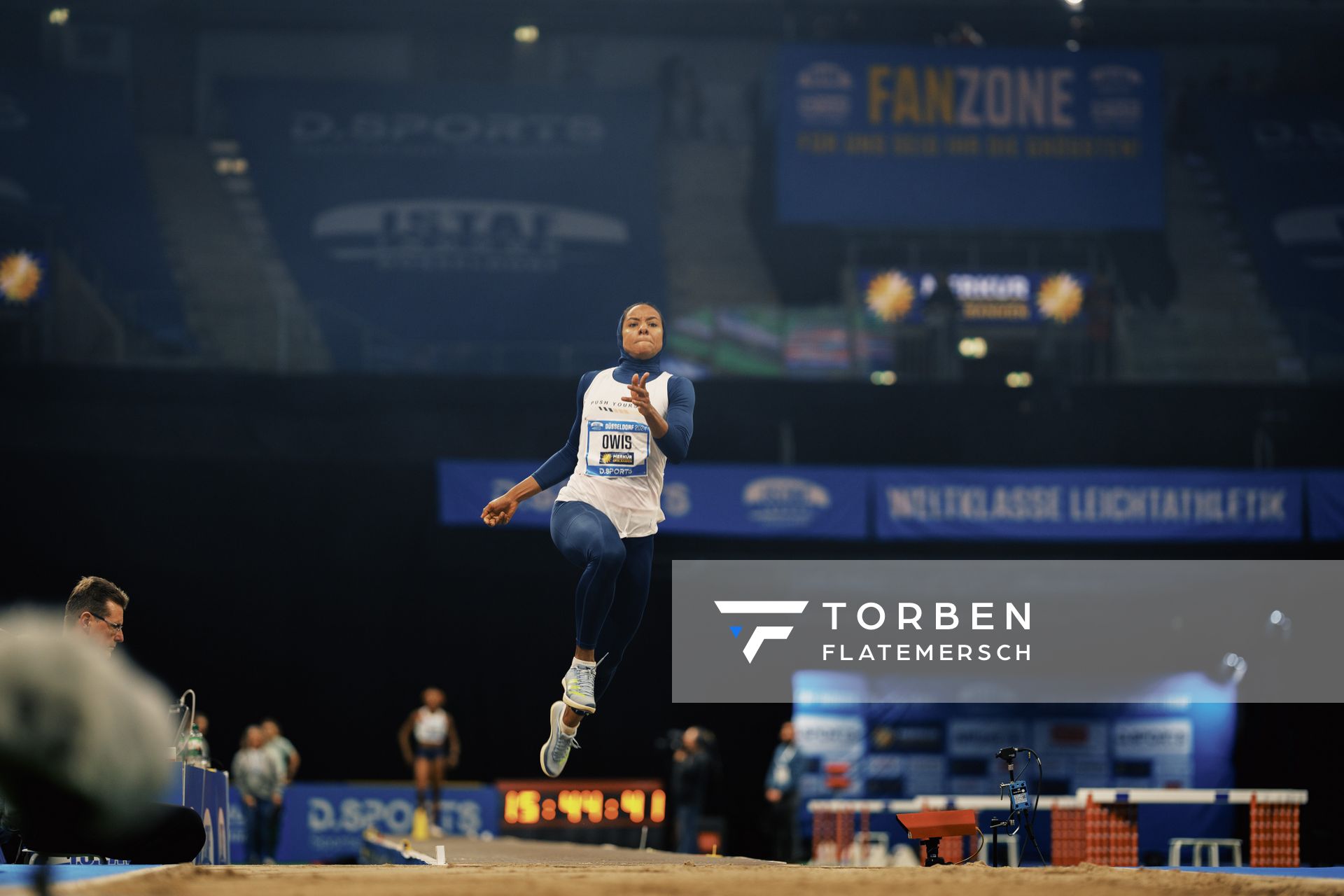 Esraa Owis (EGY) beim 4. ISTAF INDOOR Düsseldorf am 04.02.2024 im PSD Bank Dome in Düsseldorf