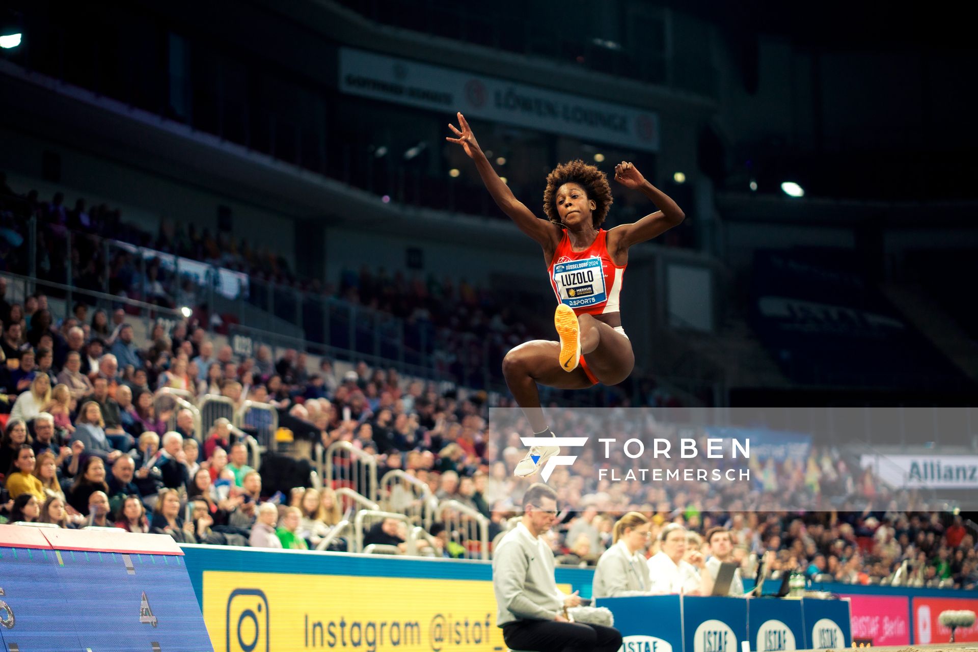 Maryse Luzolo (GER/Königsteiner LV) beim 4. ISTAF INDOOR Düsseldorf am 04.02.2024 im PSD Bank Dome in Düsseldorf