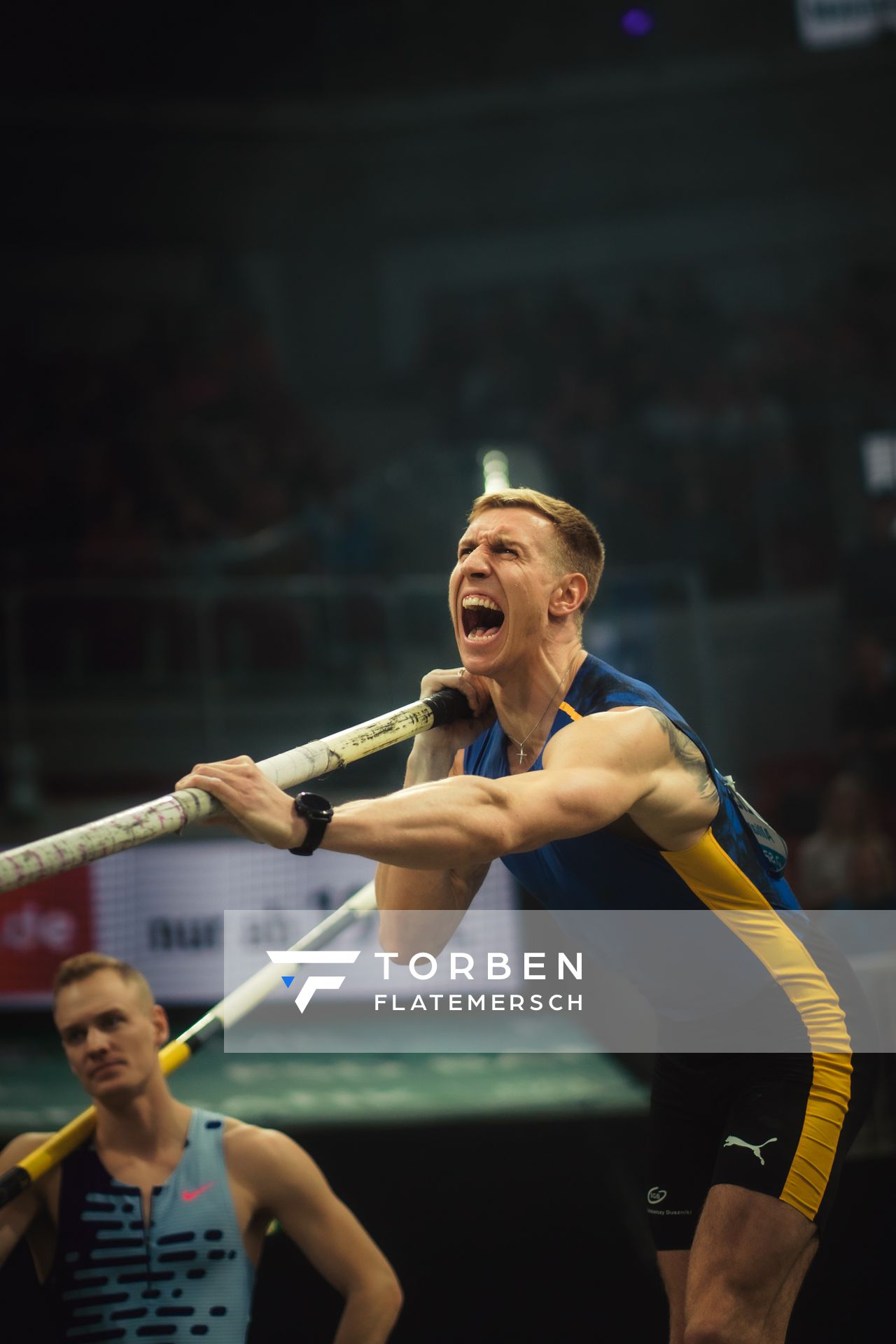 Piotr Lisek (POL) beim 4. ISTAF INDOOR Düsseldorf am 04.02.2024 im PSD Bank Dome in Düsseldorf