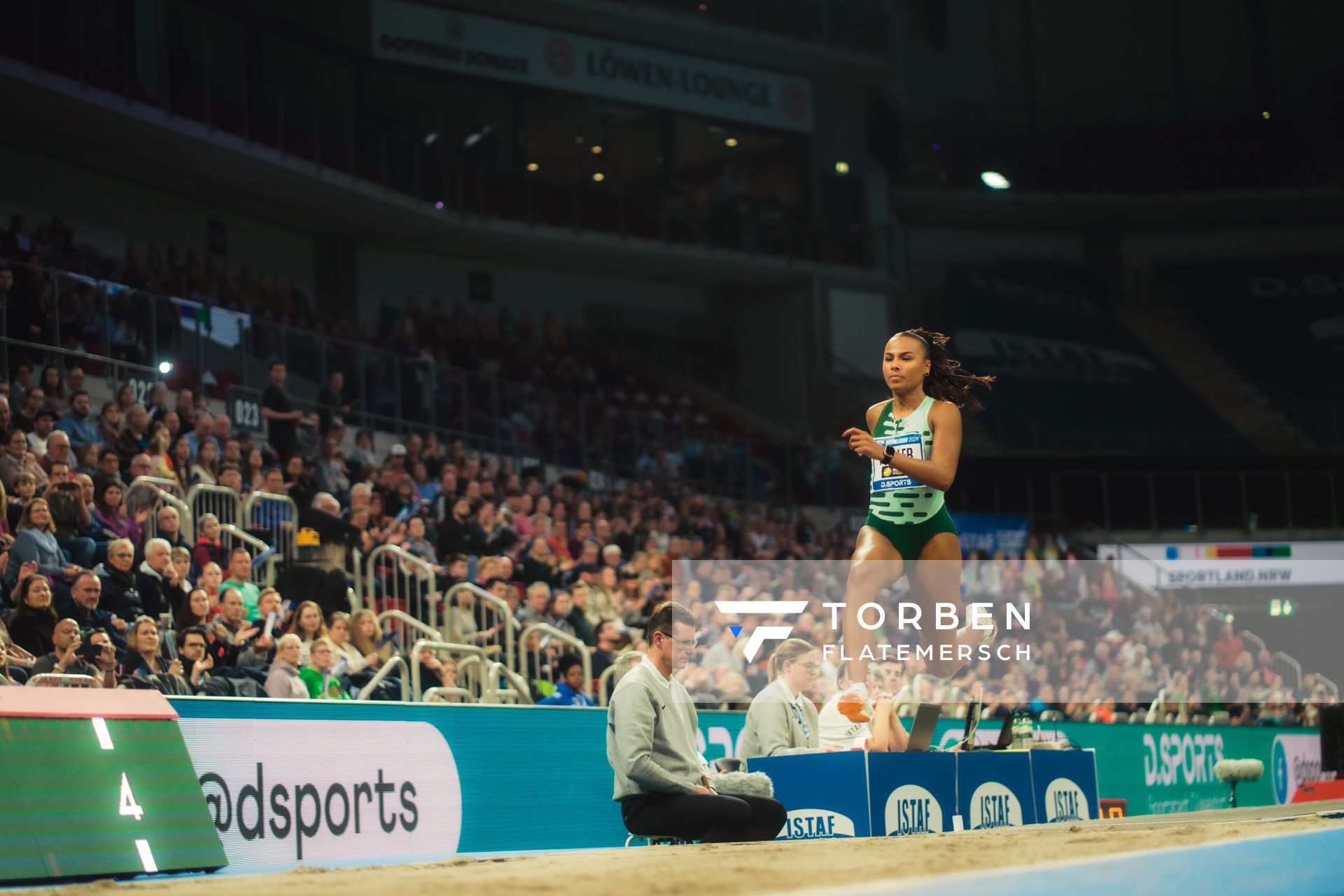 Laura Raquel Müller (GER/Unterländer LG) beim 4. ISTAF INDOOR Düsseldorf am 04.02.2024 im PSD Bank Dome in Düsseldorf