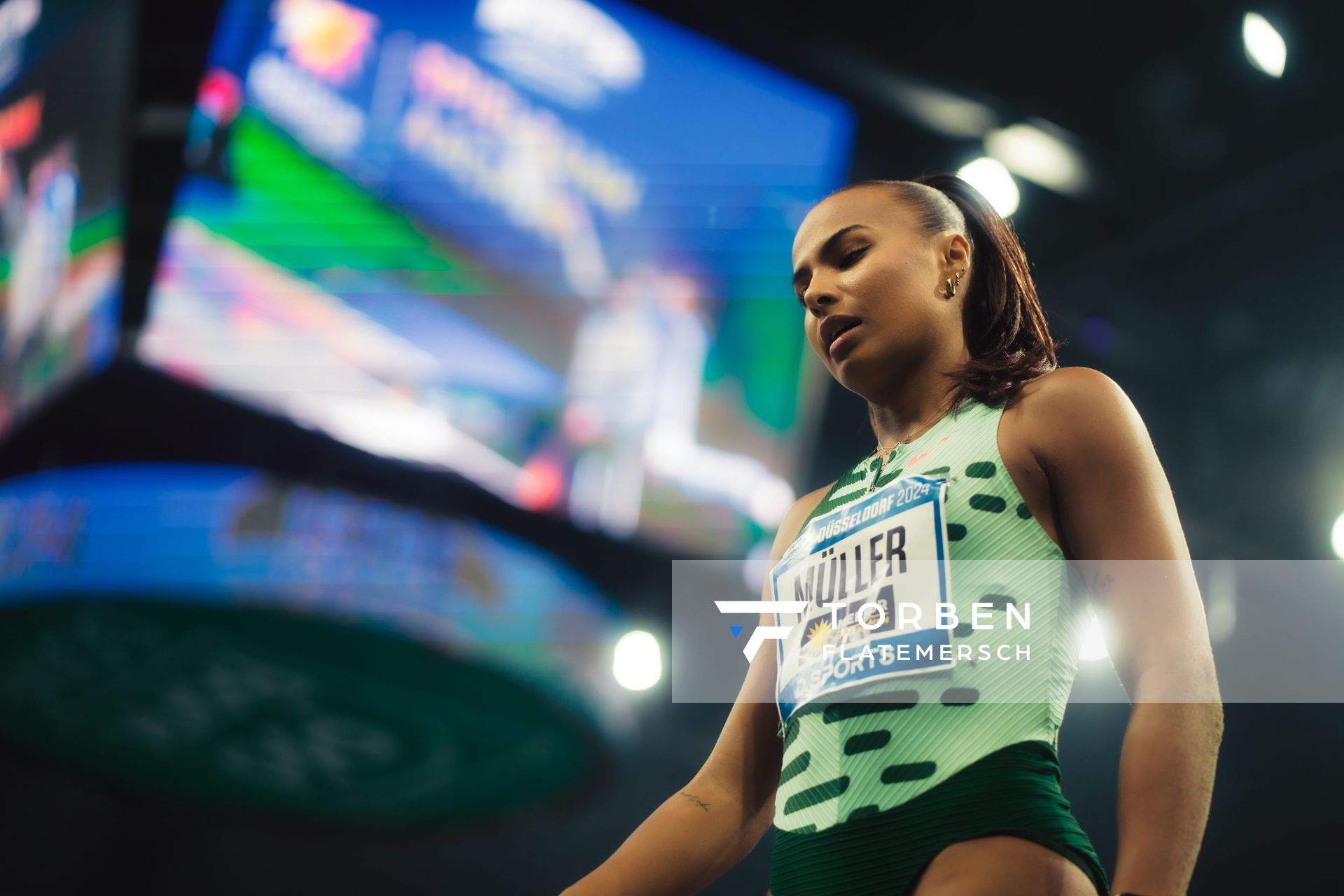 Laura Raquel Müller (GER/Unterländer LG) im Weitsprung beim 4. ISTAF INDOOR Düsseldorf am 04.02.2024 im PSD Bank Dome in Düsseldorf