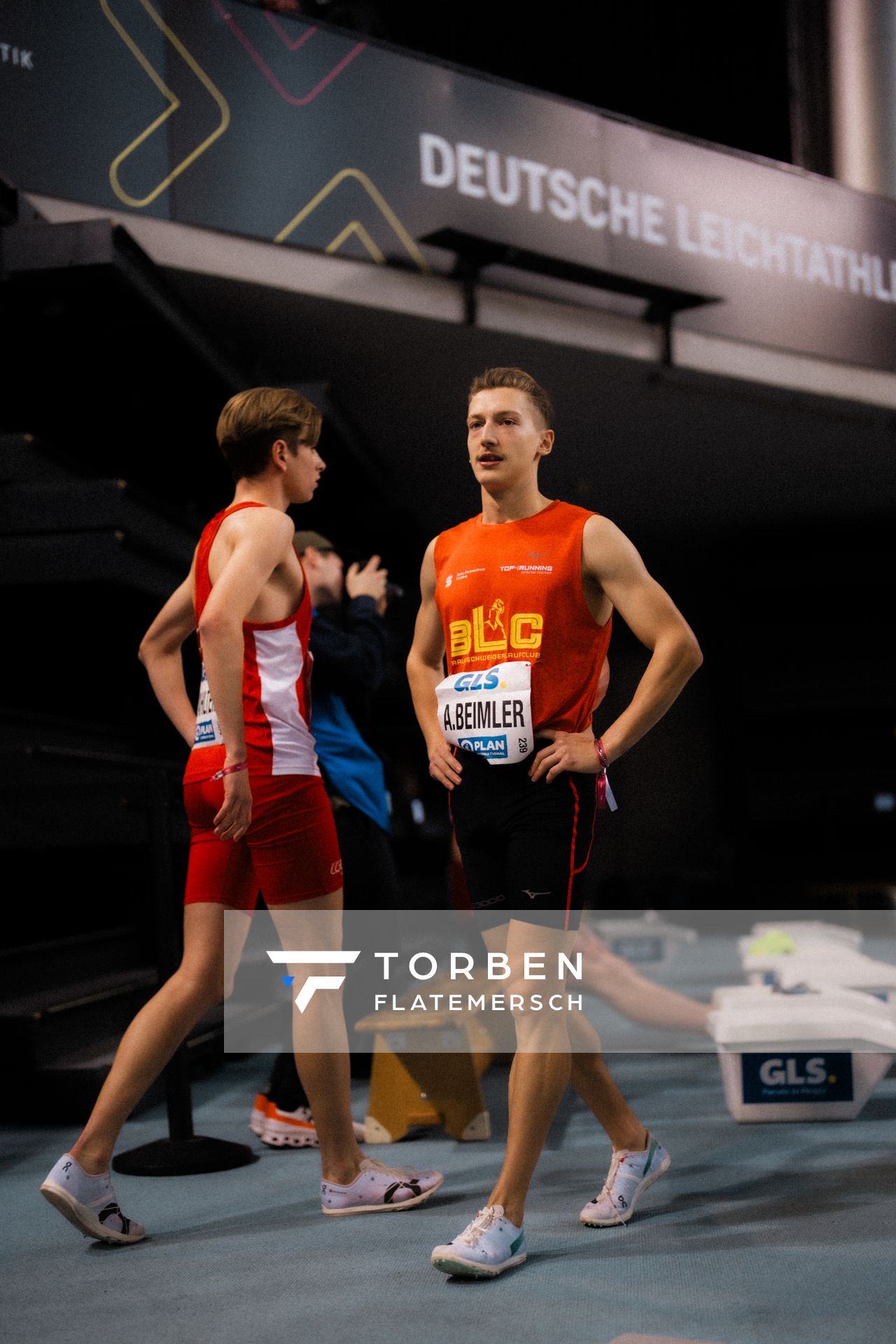 Artur Beimler (Braunschweiger Laufclub) am 17.02.2024 während den 71. Deutschen Leichtathletik-Hallenmeisterschaften in der QUARTERBACK Immobilien ARENA in Leipzig