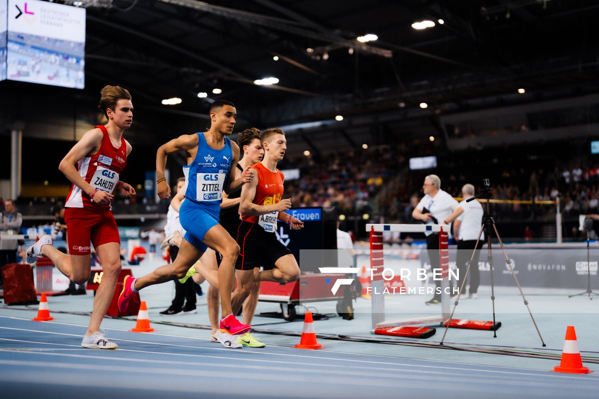 Florian Zittel (TV Wattenscheid 01) am 17.02.2024 während den 71. Deutschen Leichtathletik-Hallenmeisterschaften in der QUARTERBACK Immobilien ARENA in Leipzig
