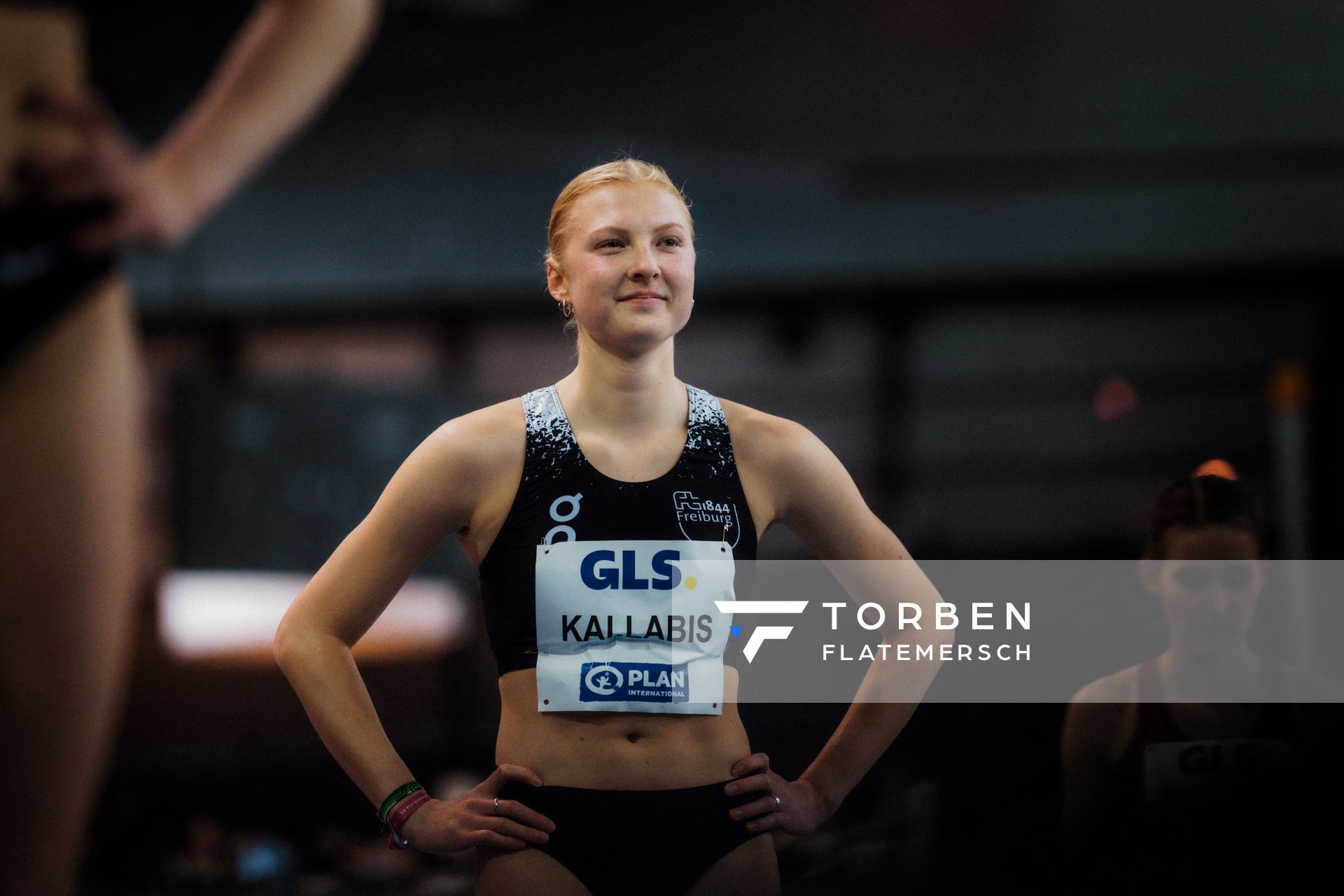 Jolanda Kallabis (FT 1844 Freiburg) im 800m Vorlauf am 17.02.2024 während den 71. Deutschen Leichtathletik-Hallenmeisterschaften in der QUARTERBACK Immobilien ARENA in Leipzig