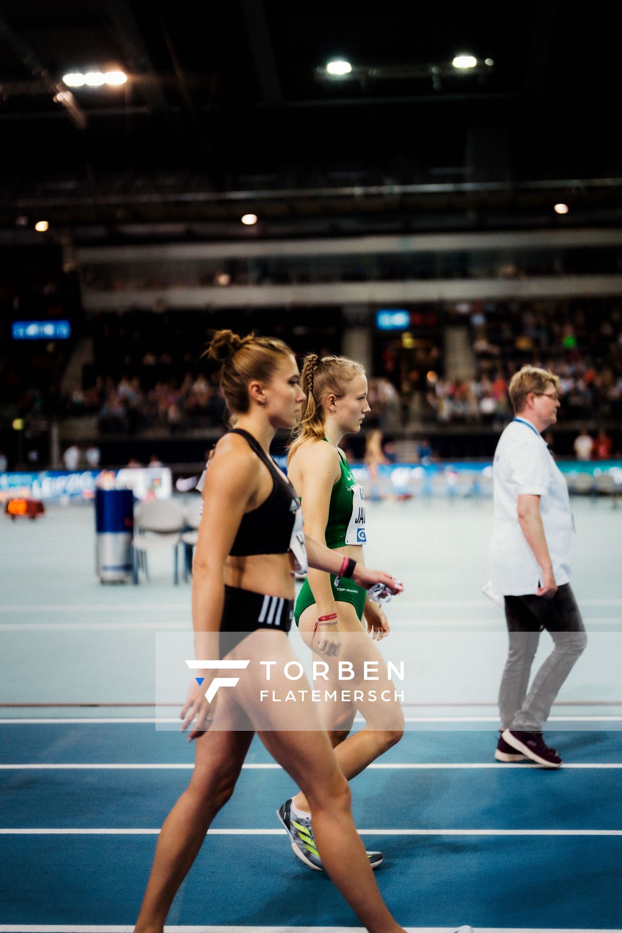 Nele Jaworski (VfL Wolfsburg) am 17.02.2024 während den 71. Deutschen Leichtathletik-Hallenmeisterschaften in der QUARTERBACK Immobilien ARENA in Leipzig