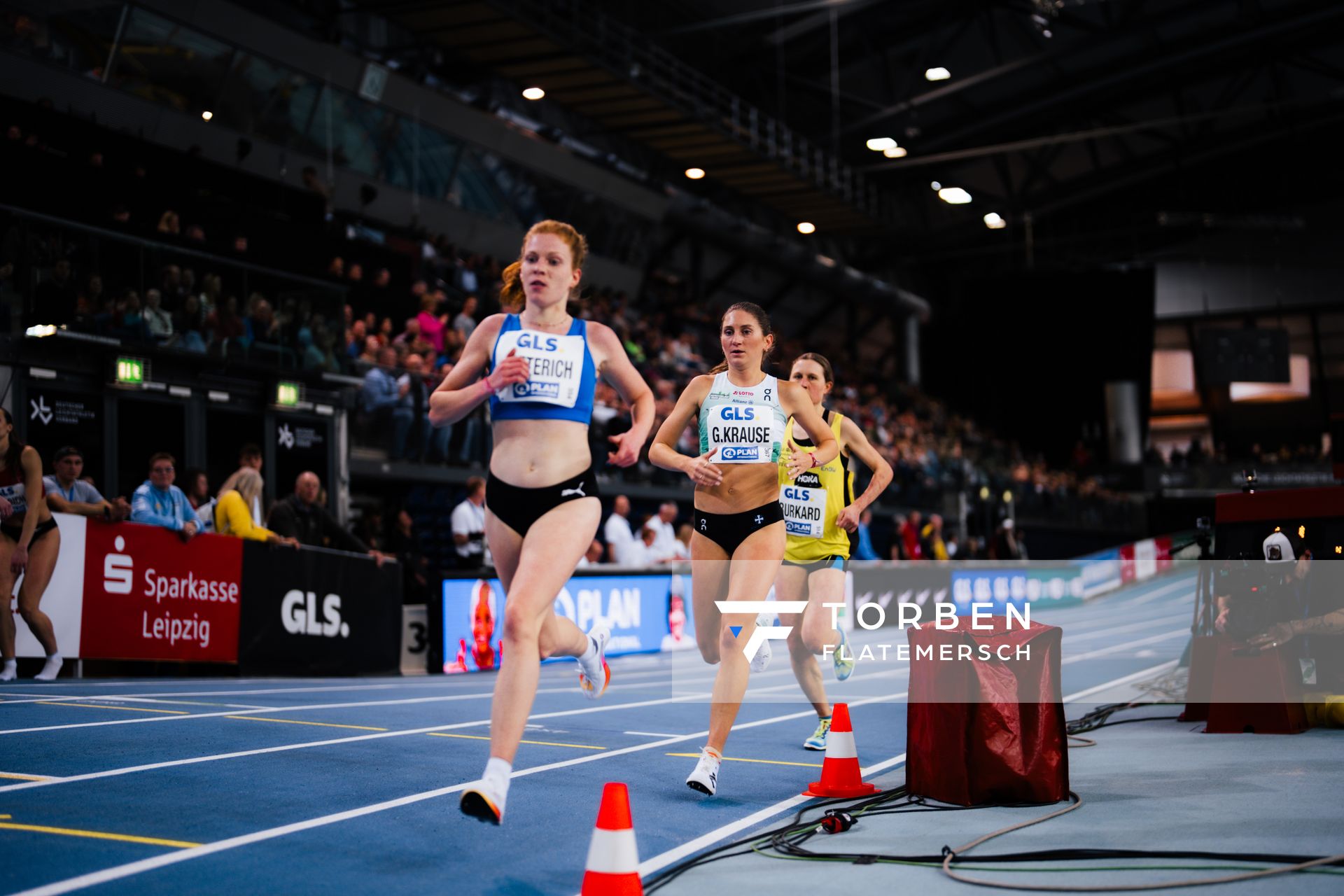 Gesa Felicitas Krause (Silvesterlauf Trier) am 17.02.2024 während den 71. Deutschen Leichtathletik-Hallenmeisterschaften in der QUARTERBACK Immobilien ARENA in Leipzig