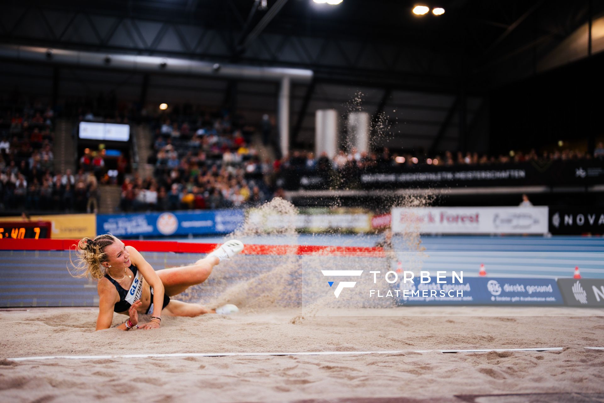 Kira Wittmann (Hannover 96) am 17.02.2024 während den 71. Deutschen Leichtathletik-Hallenmeisterschaften in der QUARTERBACK Immobilien ARENA in Leipzig